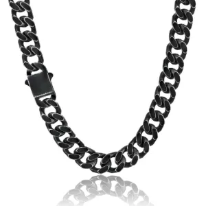 BLACK & PROUD™ - Black Curb Cuban Link Chain - 14mm