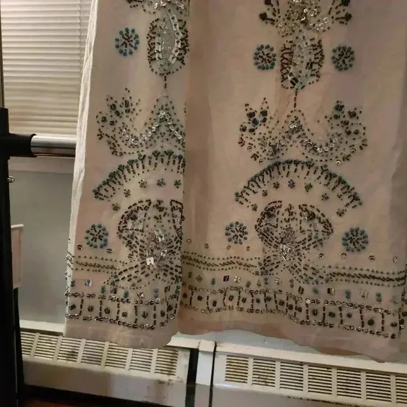 Black and White Embroidered skirt