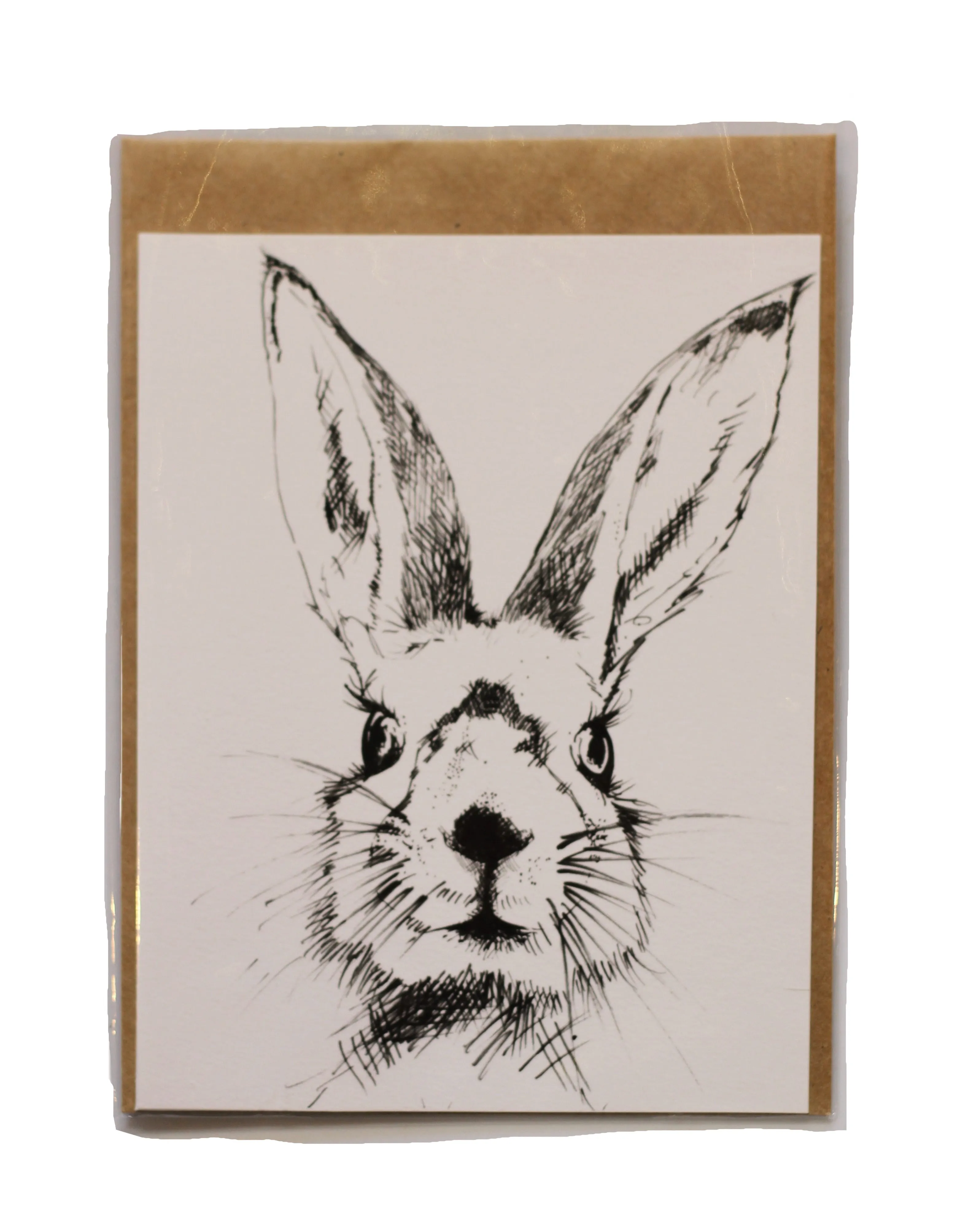 Black and white Rabbit Greeting Card