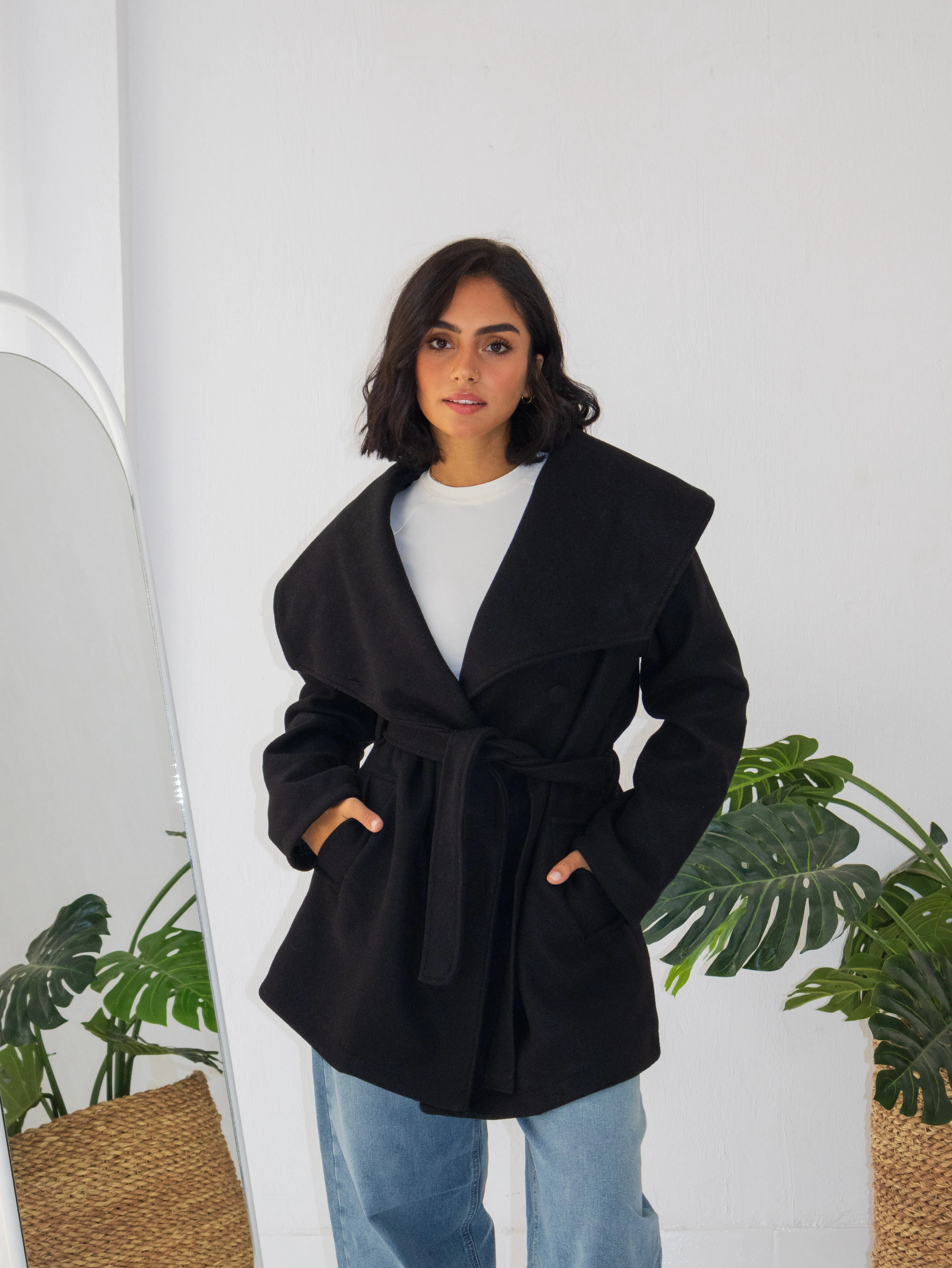 Black  Basic coat