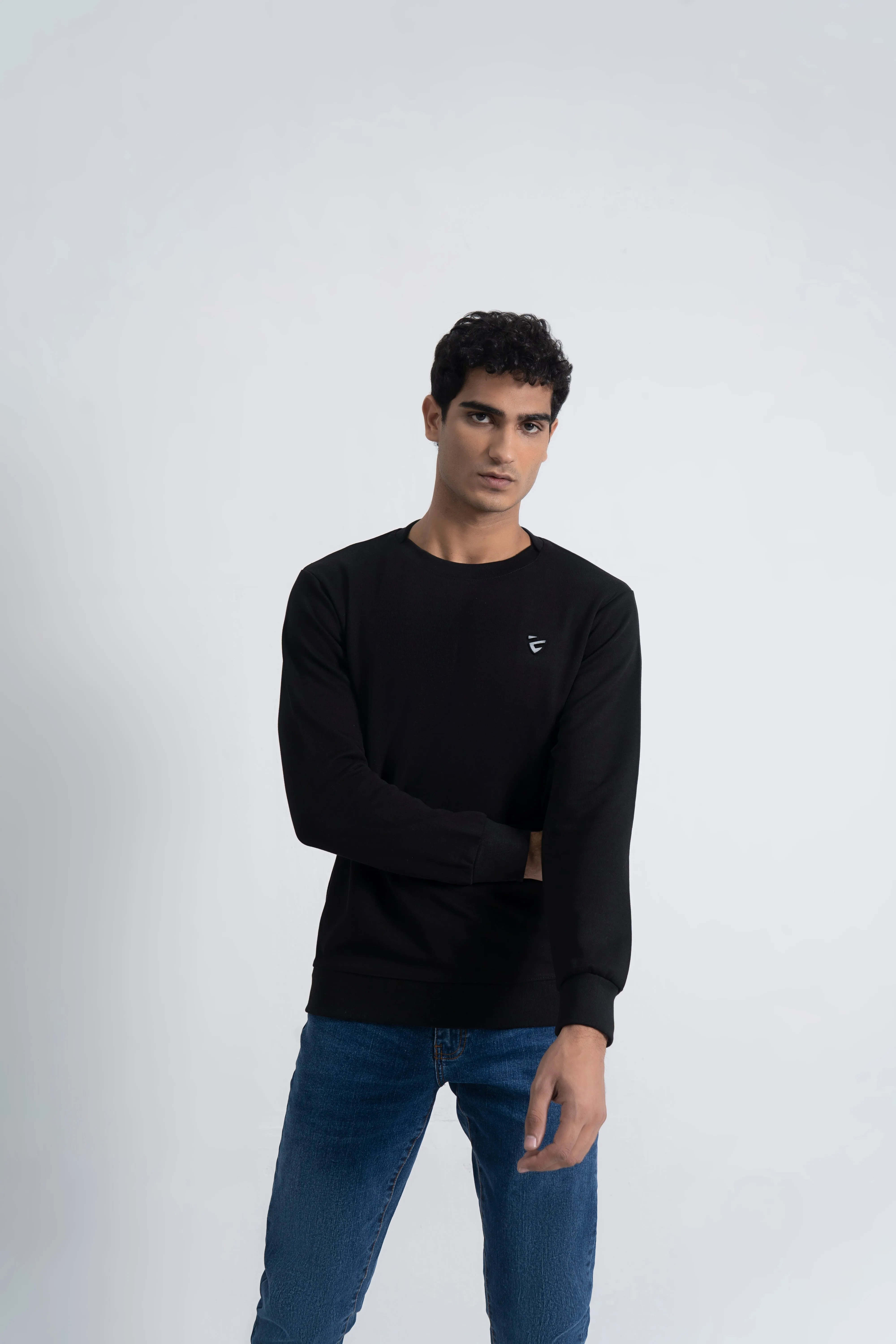 Black Basic Sweatshirt