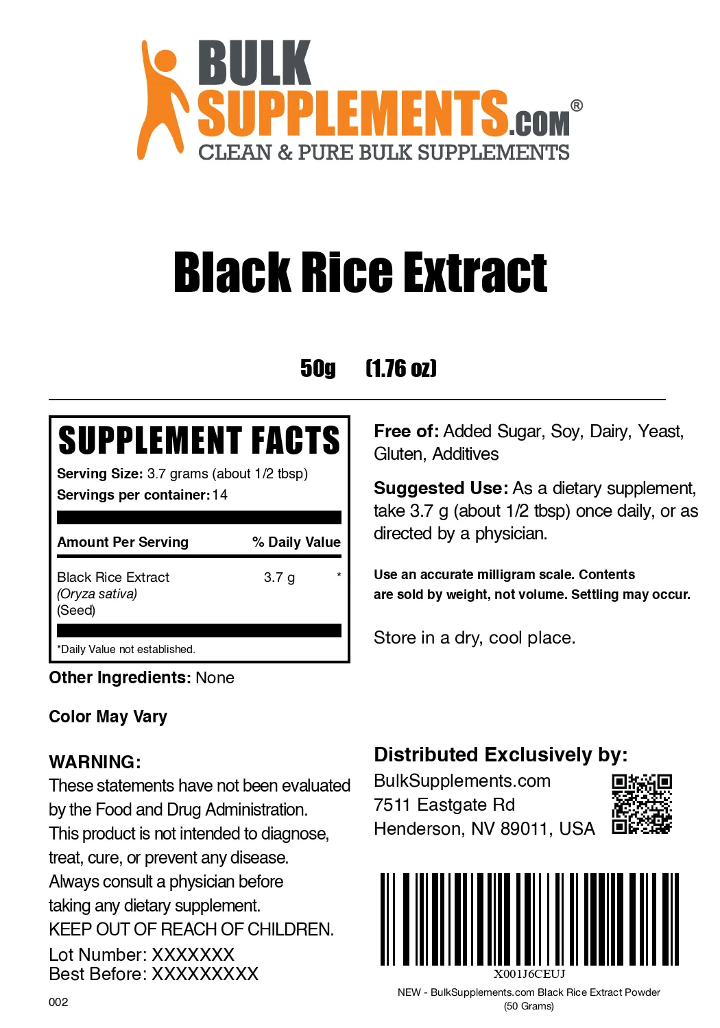 Black Rice Extract Powder