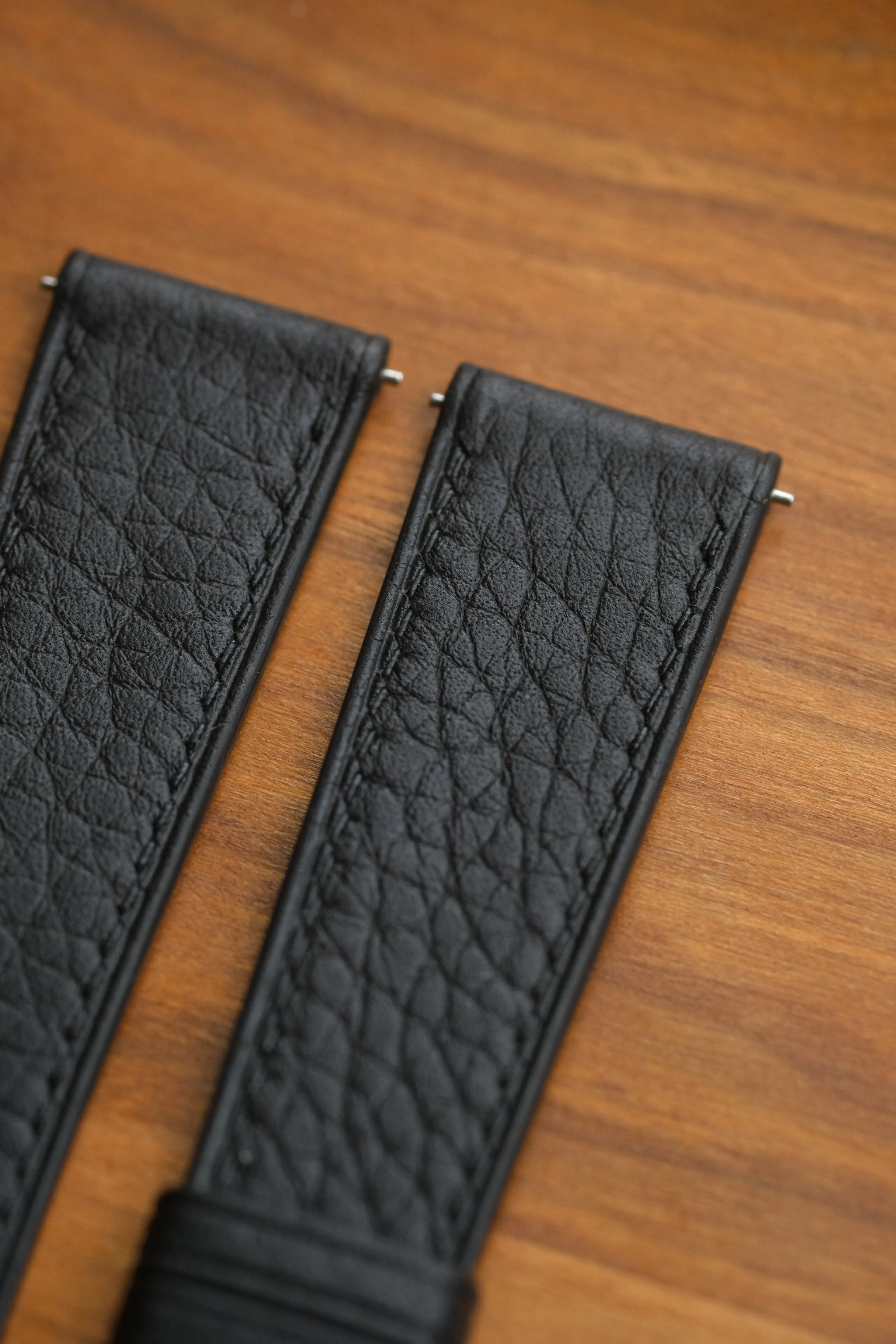 Black Shrunken Calf Leather Strap