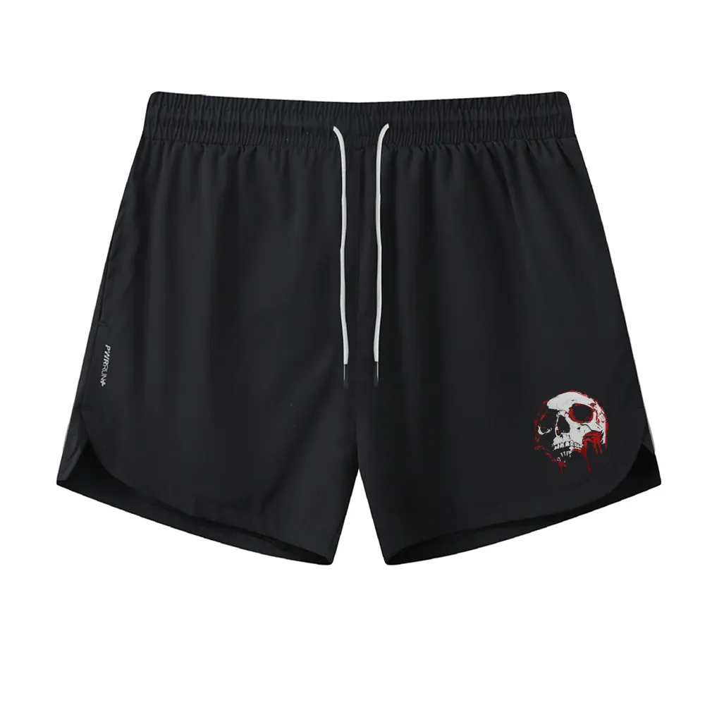 Bloody Skull Graphic Shorts