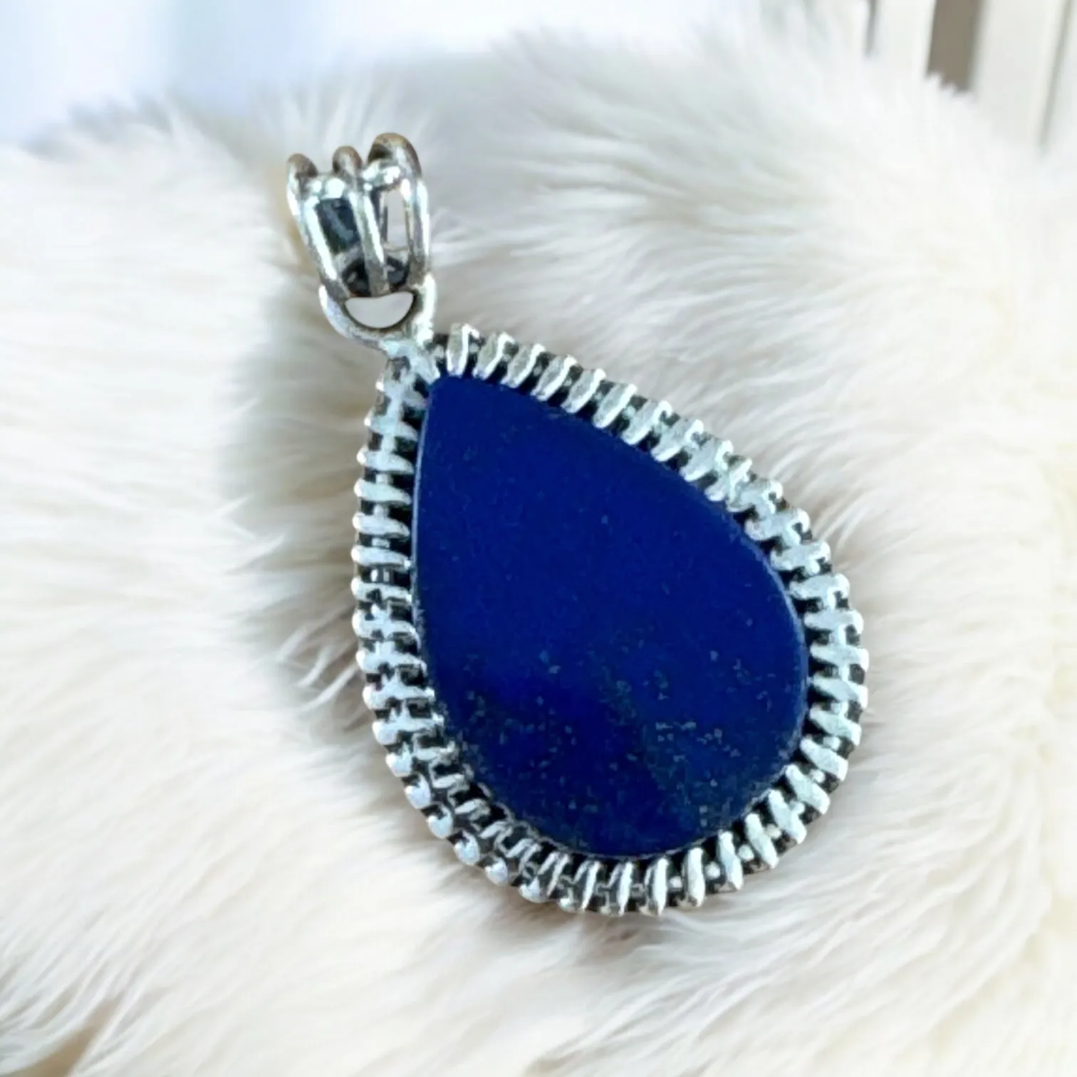 Blue Lapis Solid 925 Sterling Silver Pendant