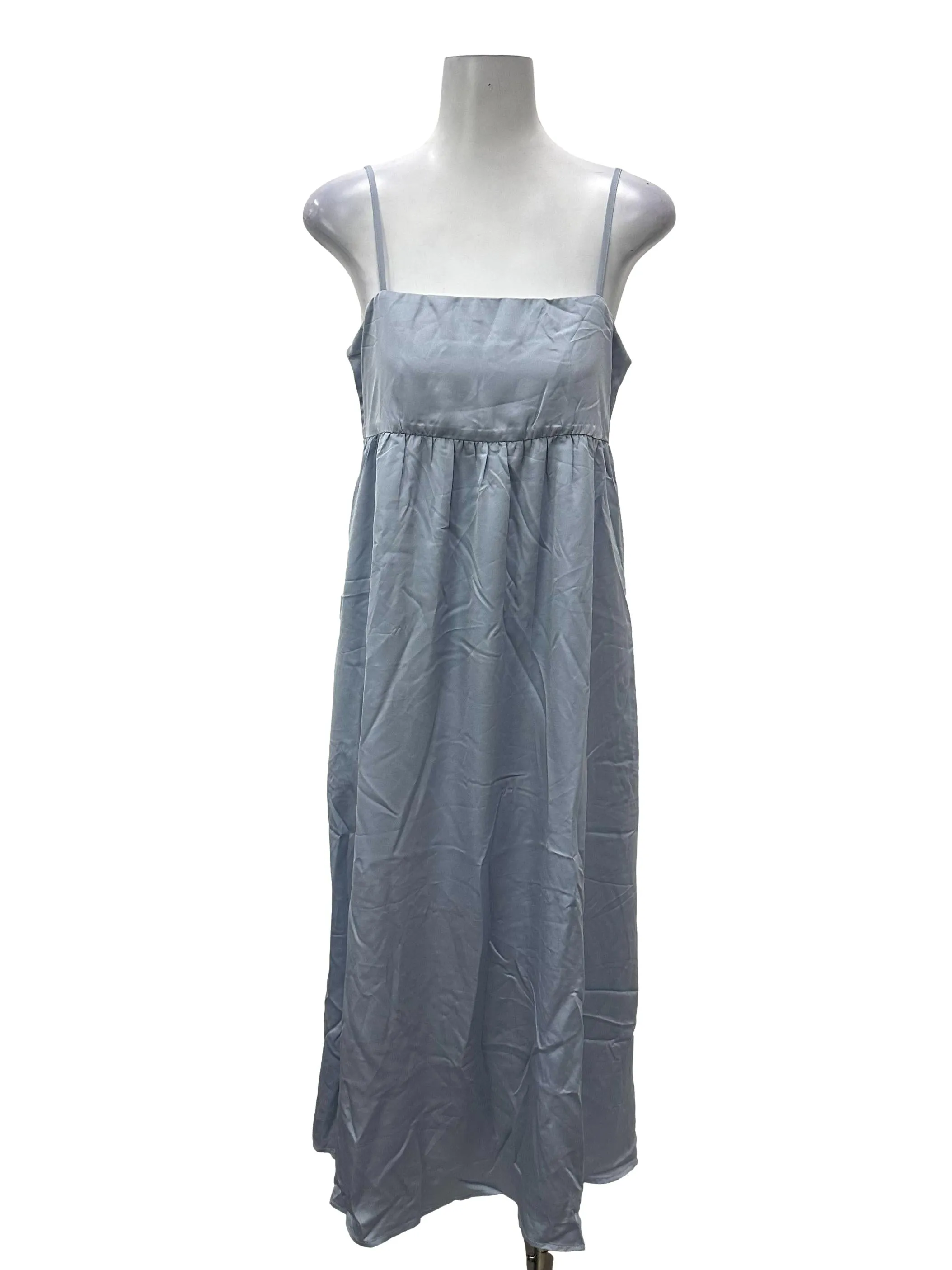 Blue Sleeveless Flowy Dress