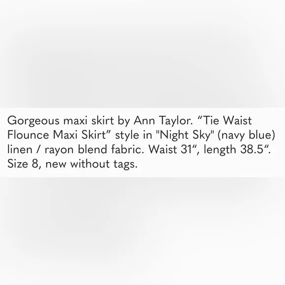 BNWOT- Ann Taylor linen skirt