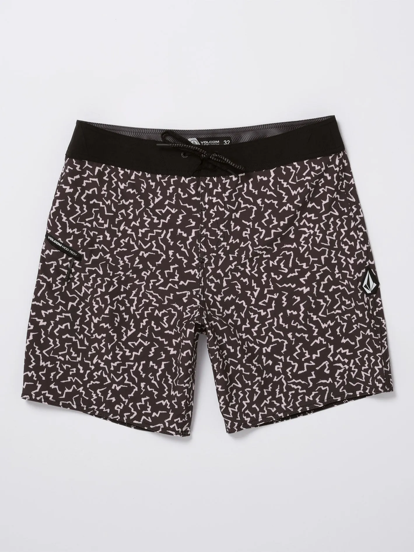 Boardshort Asphalt Beach Mod 18" - BLACK