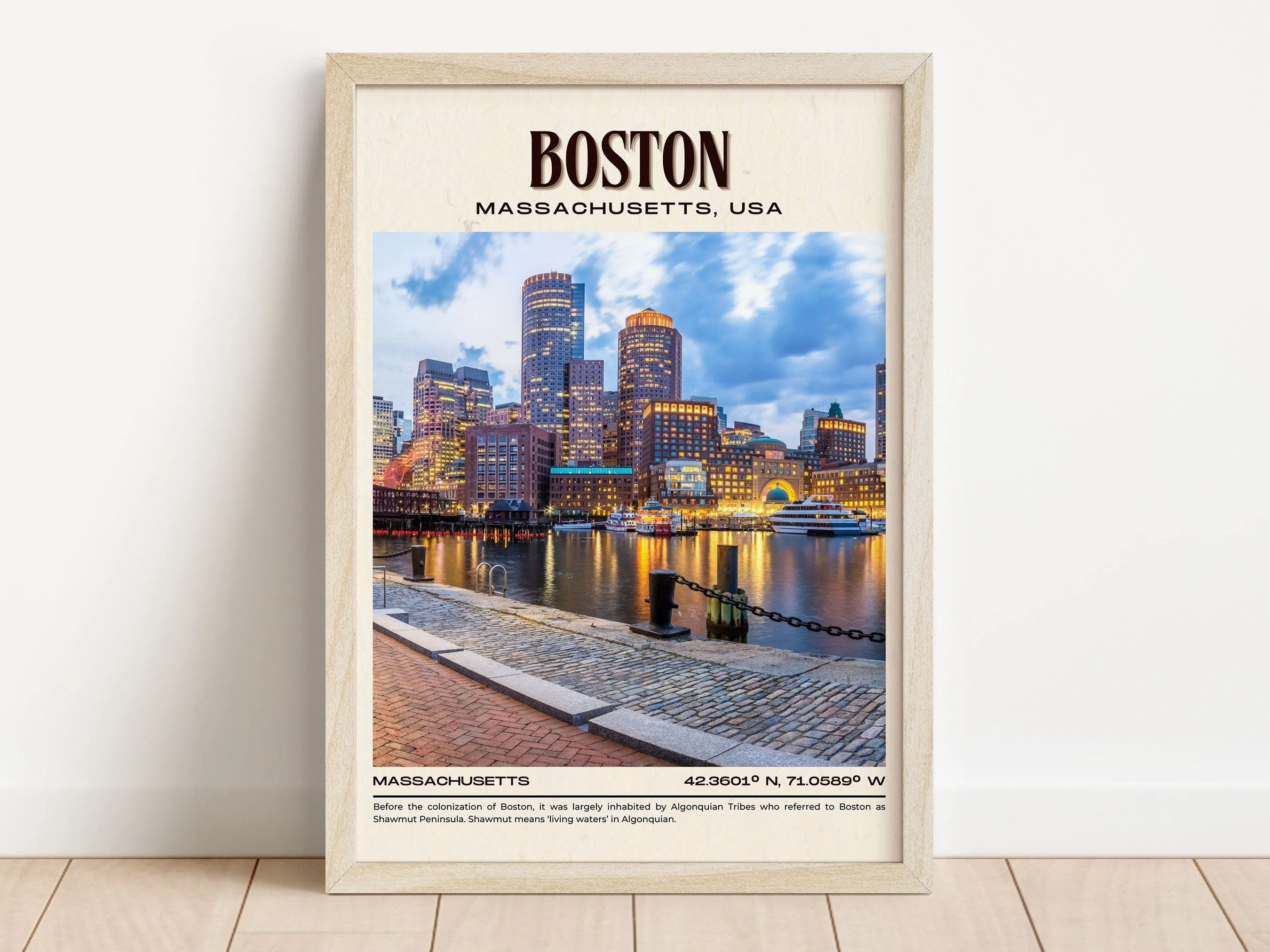 Boston Vintage Wall Art, Massachusetts, USA