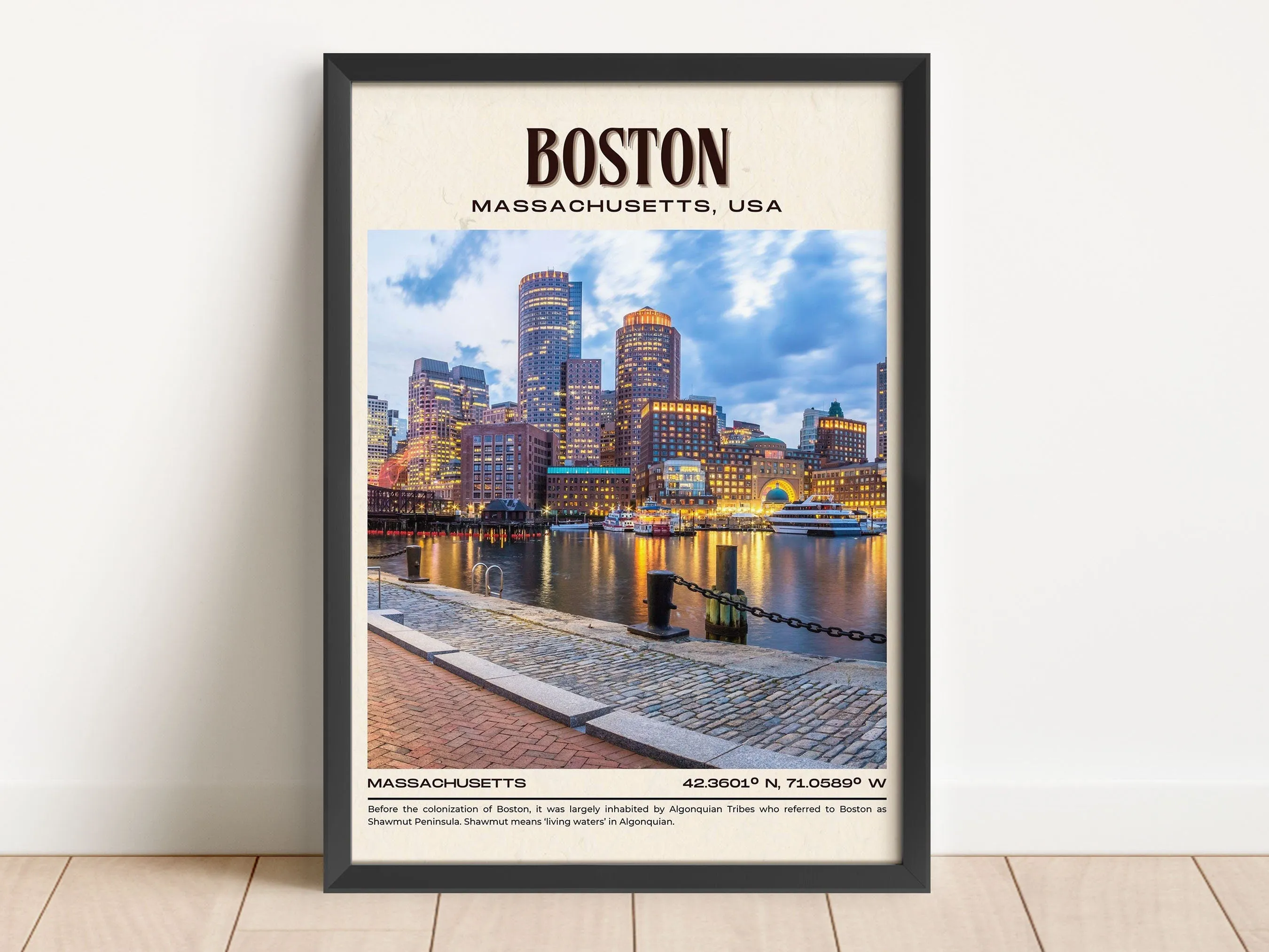 Boston Vintage Wall Art, Massachusetts, USA