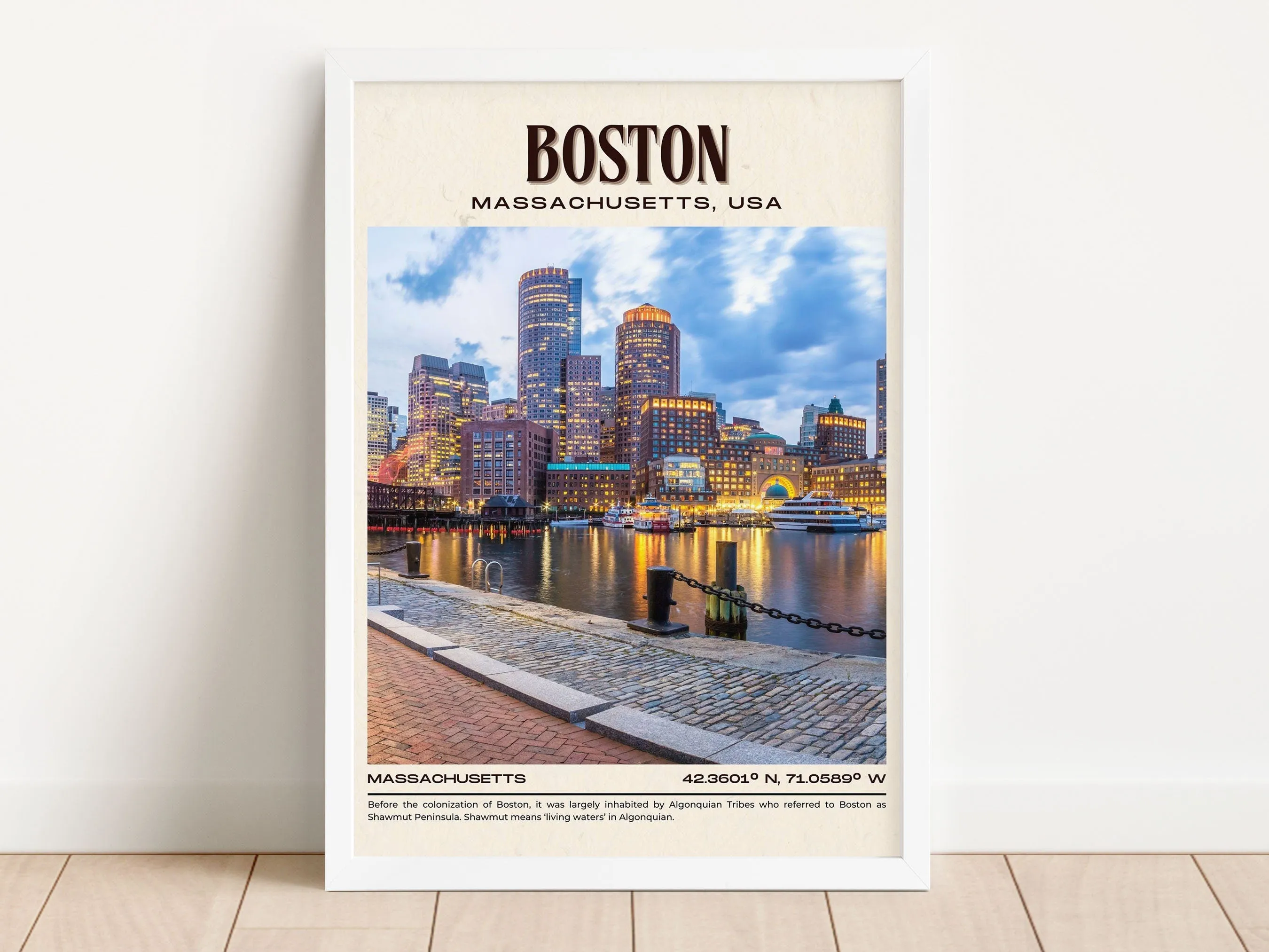 Boston Vintage Wall Art, Massachusetts, USA