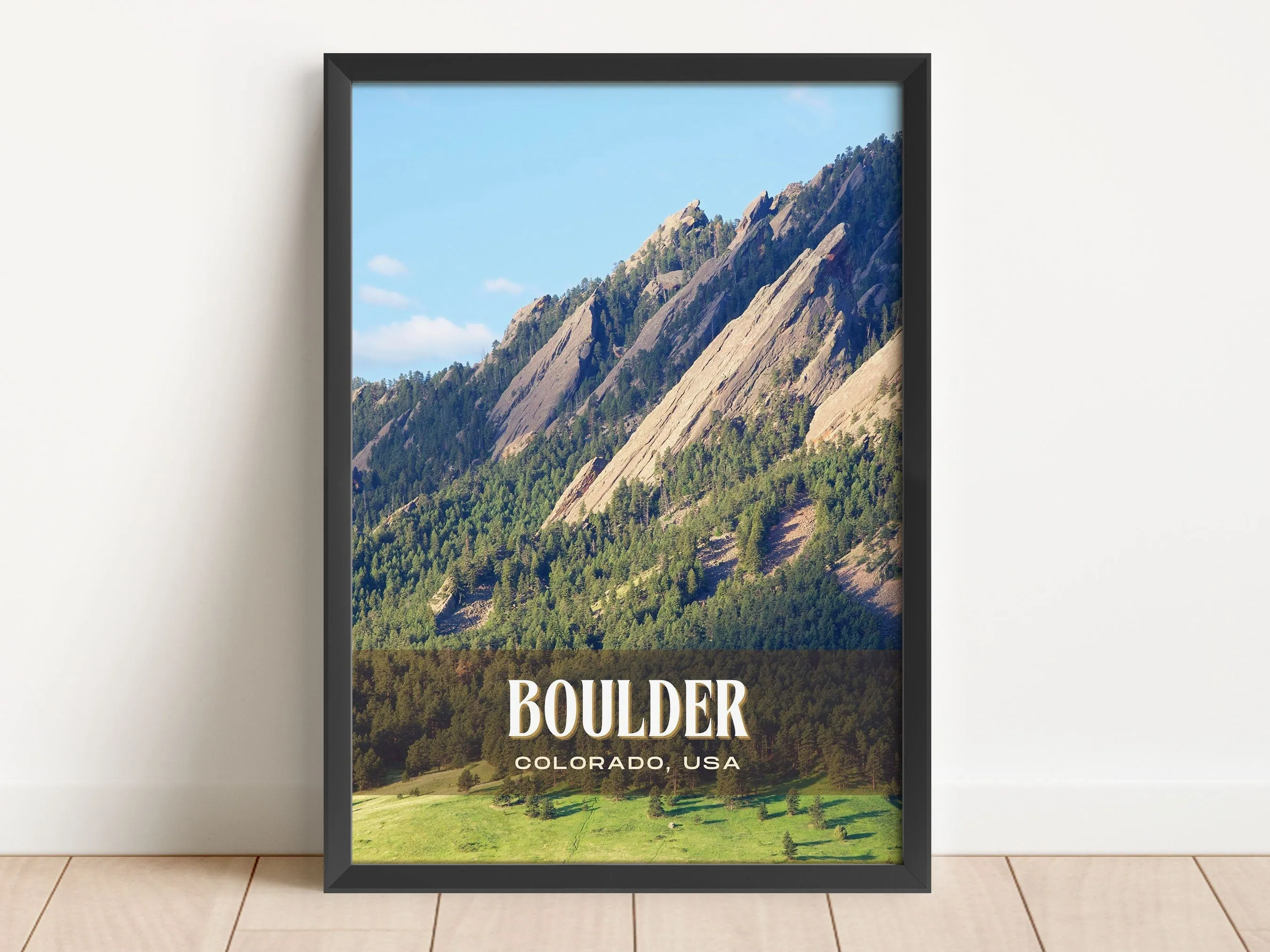 Boulder Retro Wall Art, Colorado, USA