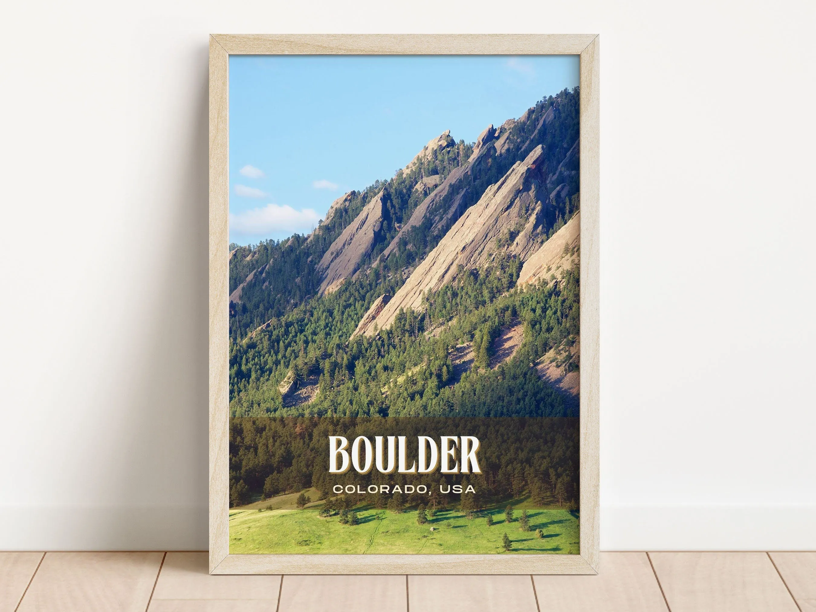 Boulder Retro Wall Art, Colorado, USA