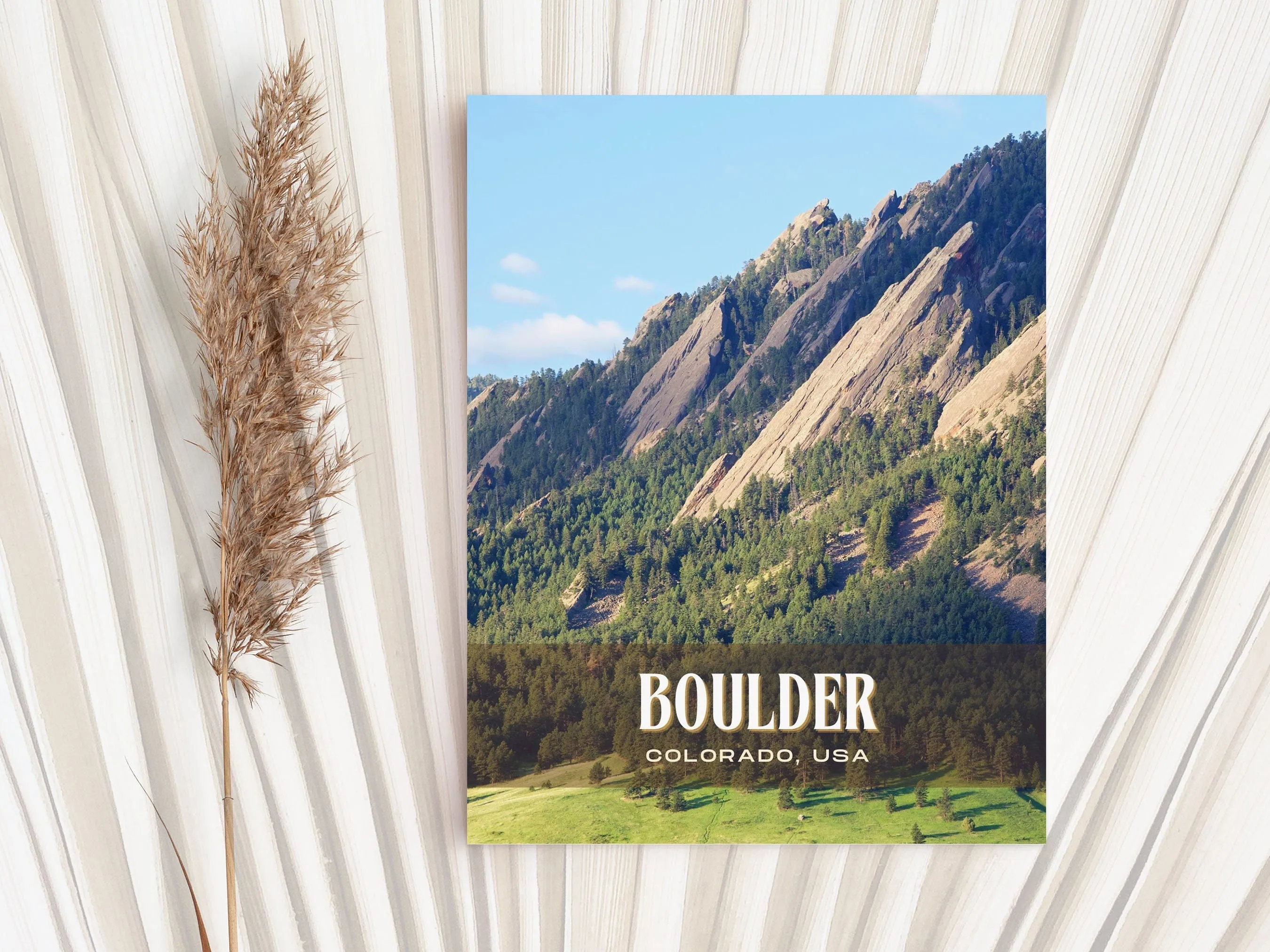 Boulder Retro Wall Art, Colorado, USA