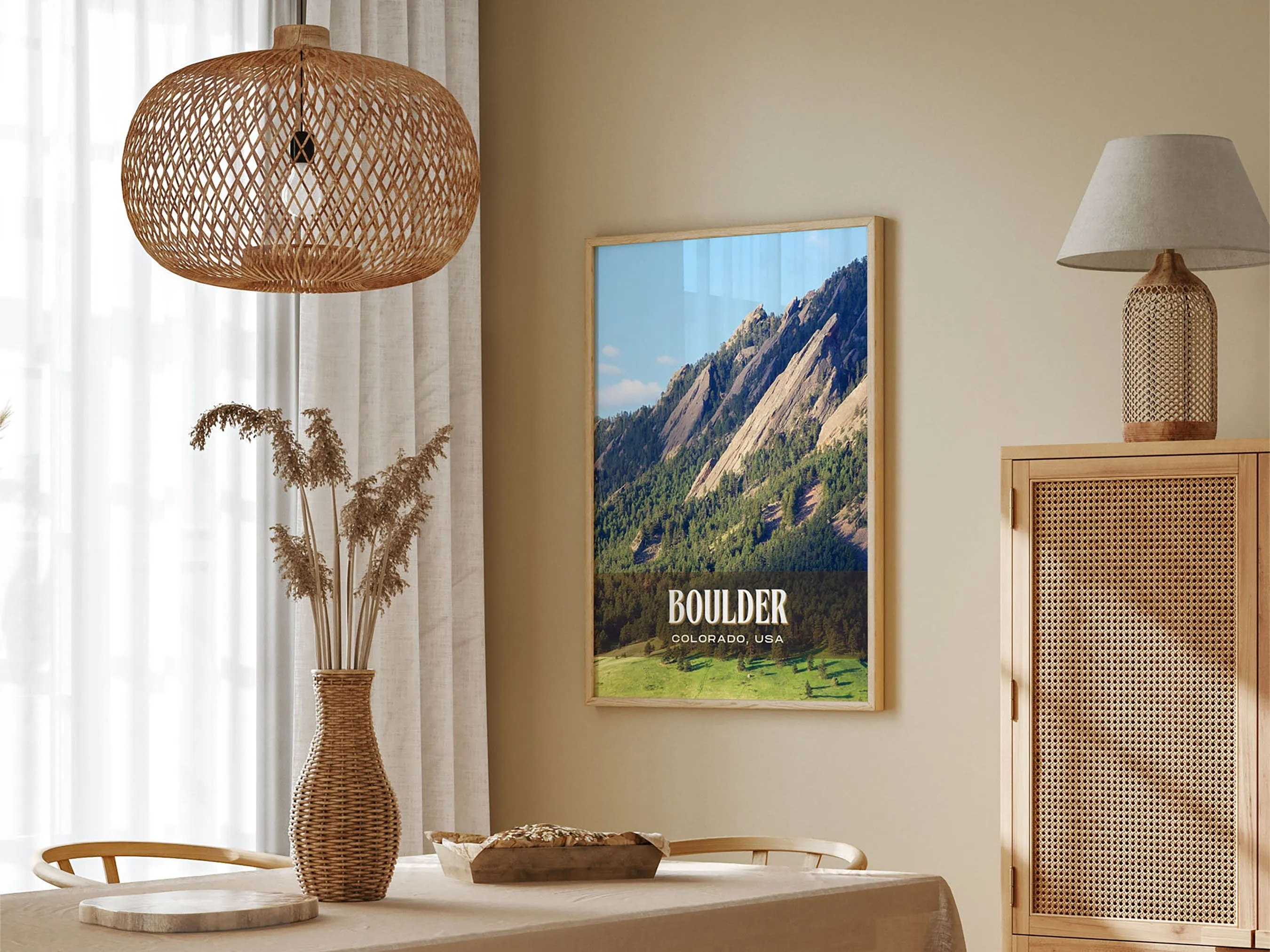 Boulder Retro Wall Art, Colorado, USA