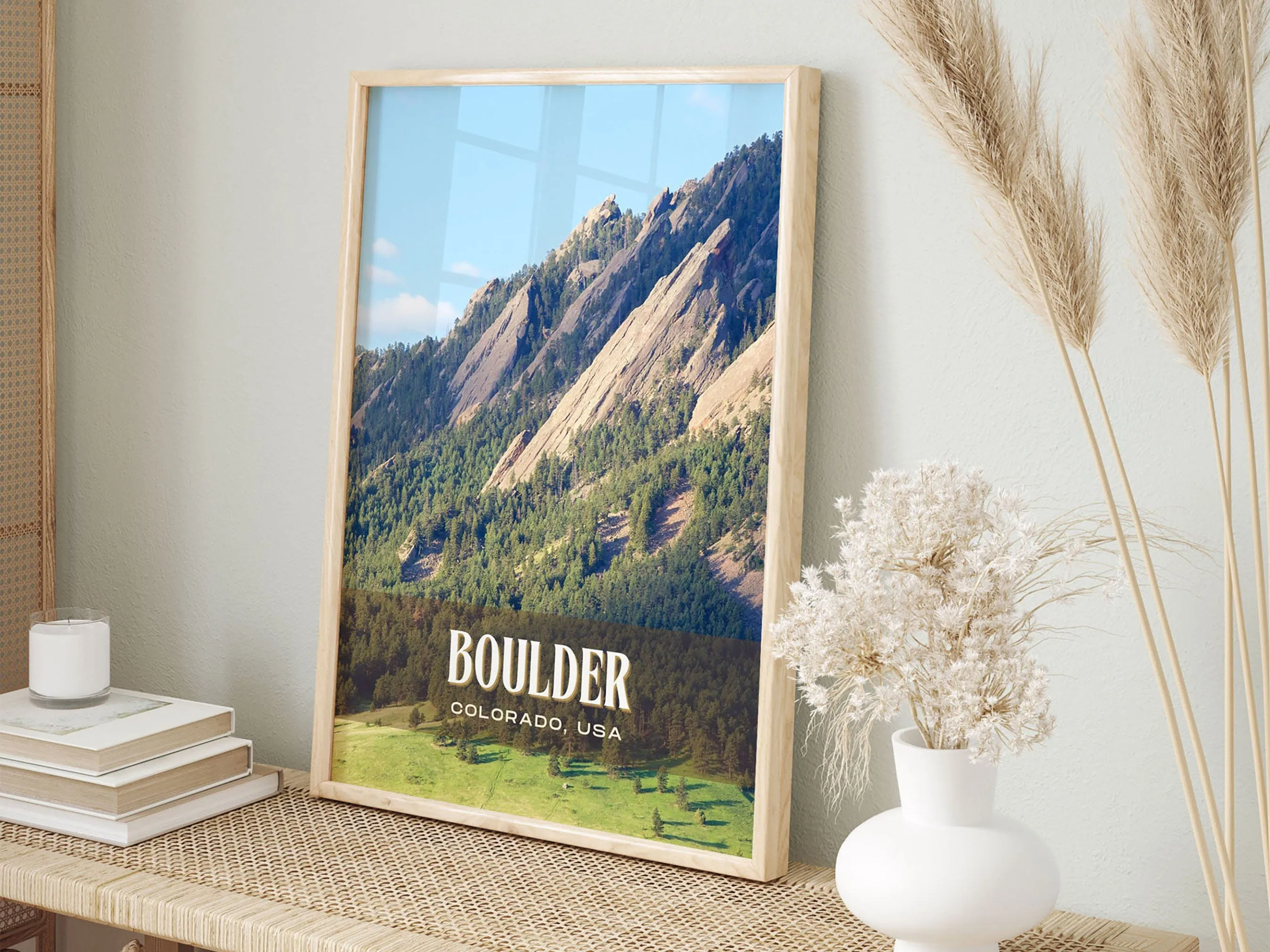 Boulder Retro Wall Art, Colorado, USA