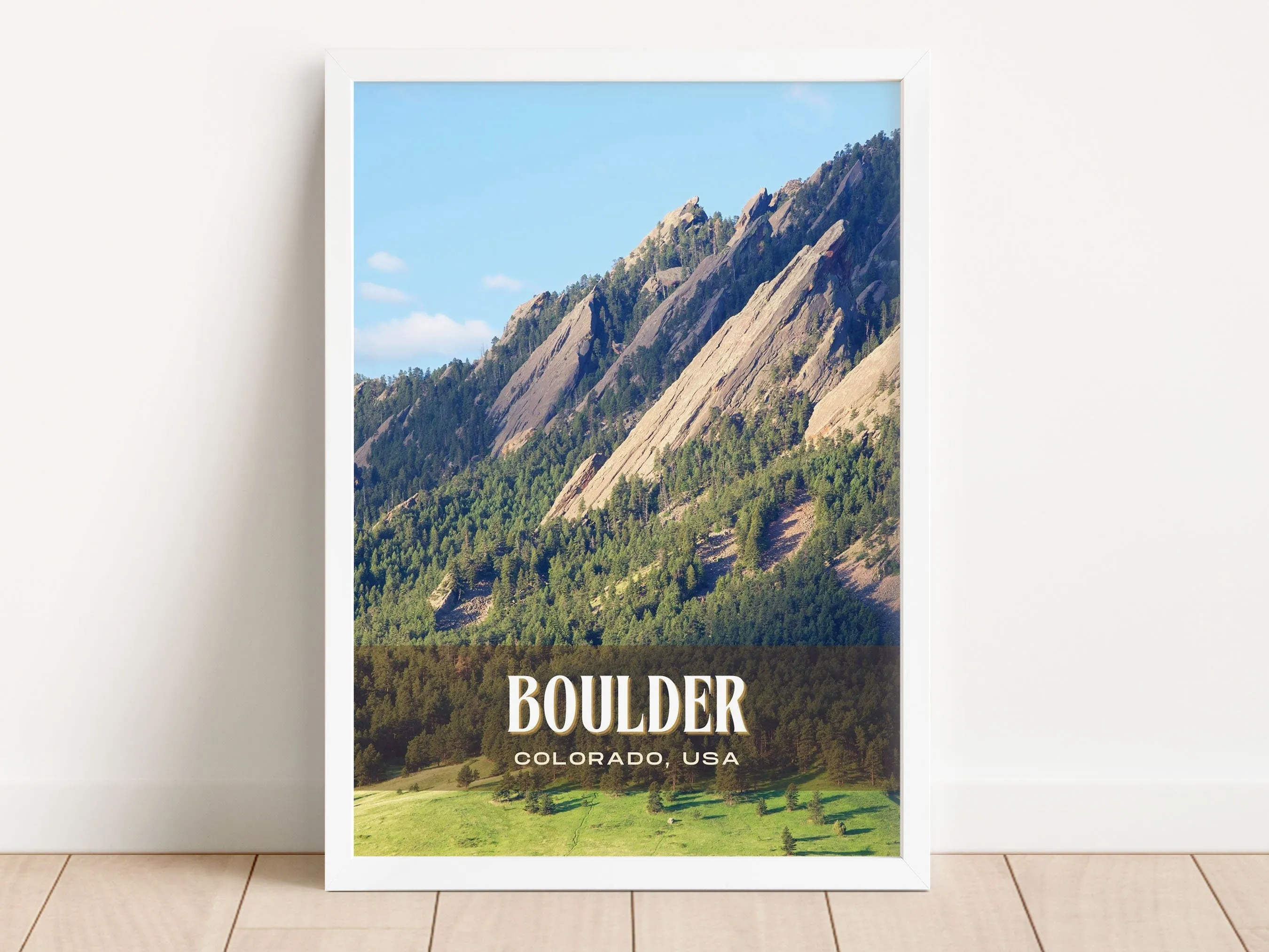 Boulder Retro Wall Art, Colorado, USA