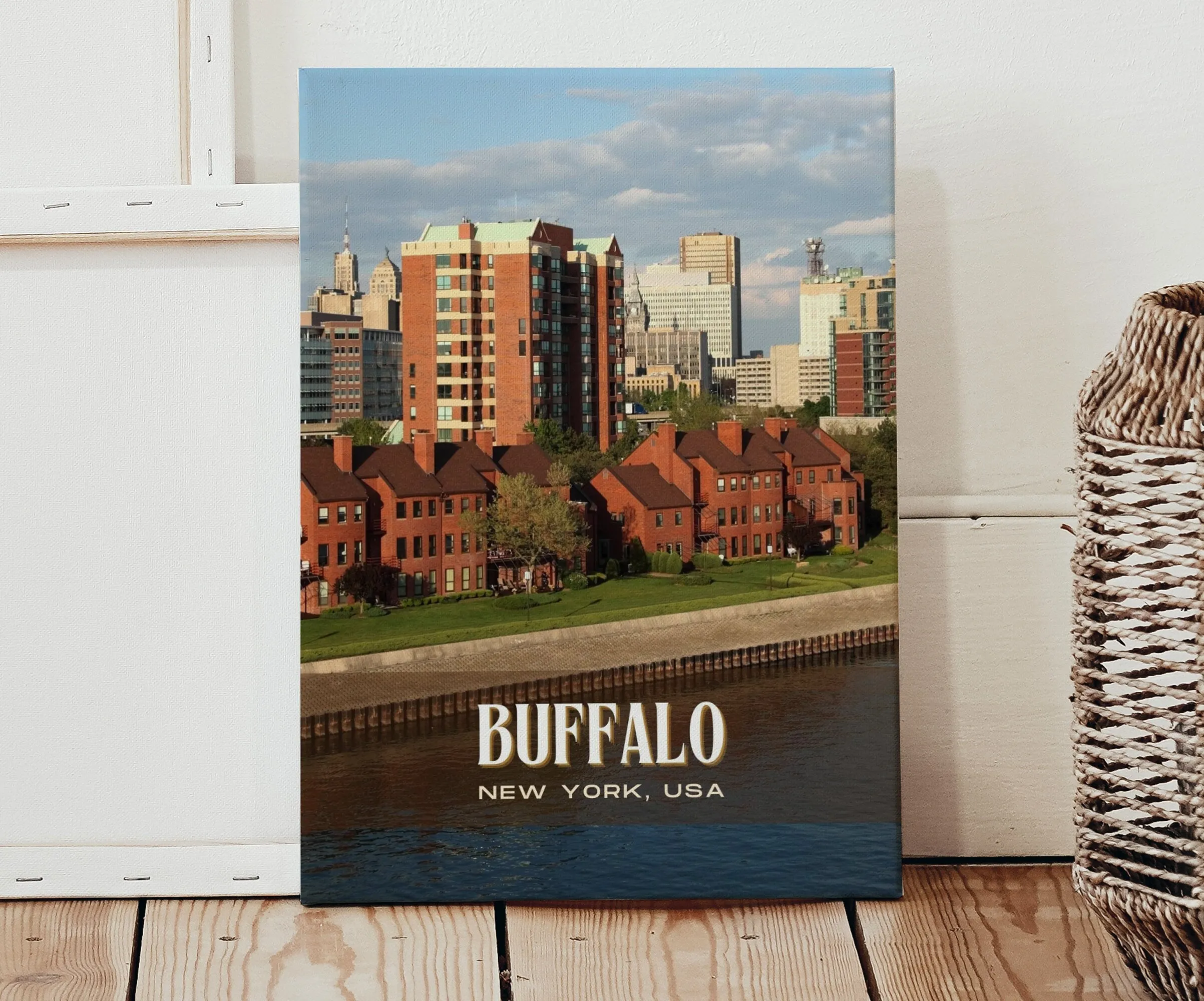 Buffalo Retro Wall Art, New York, USA
