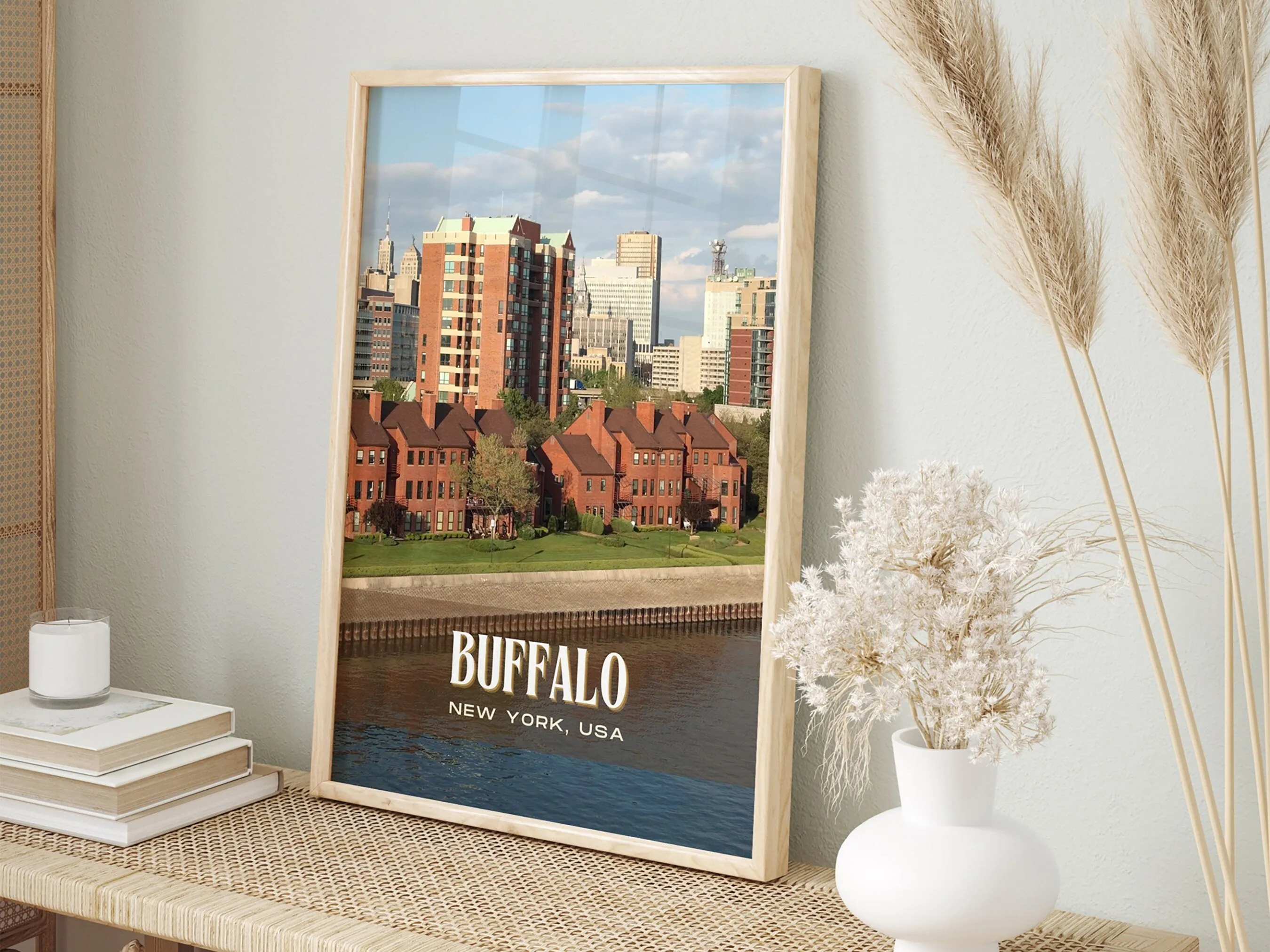 Buffalo Retro Wall Art, New York, USA