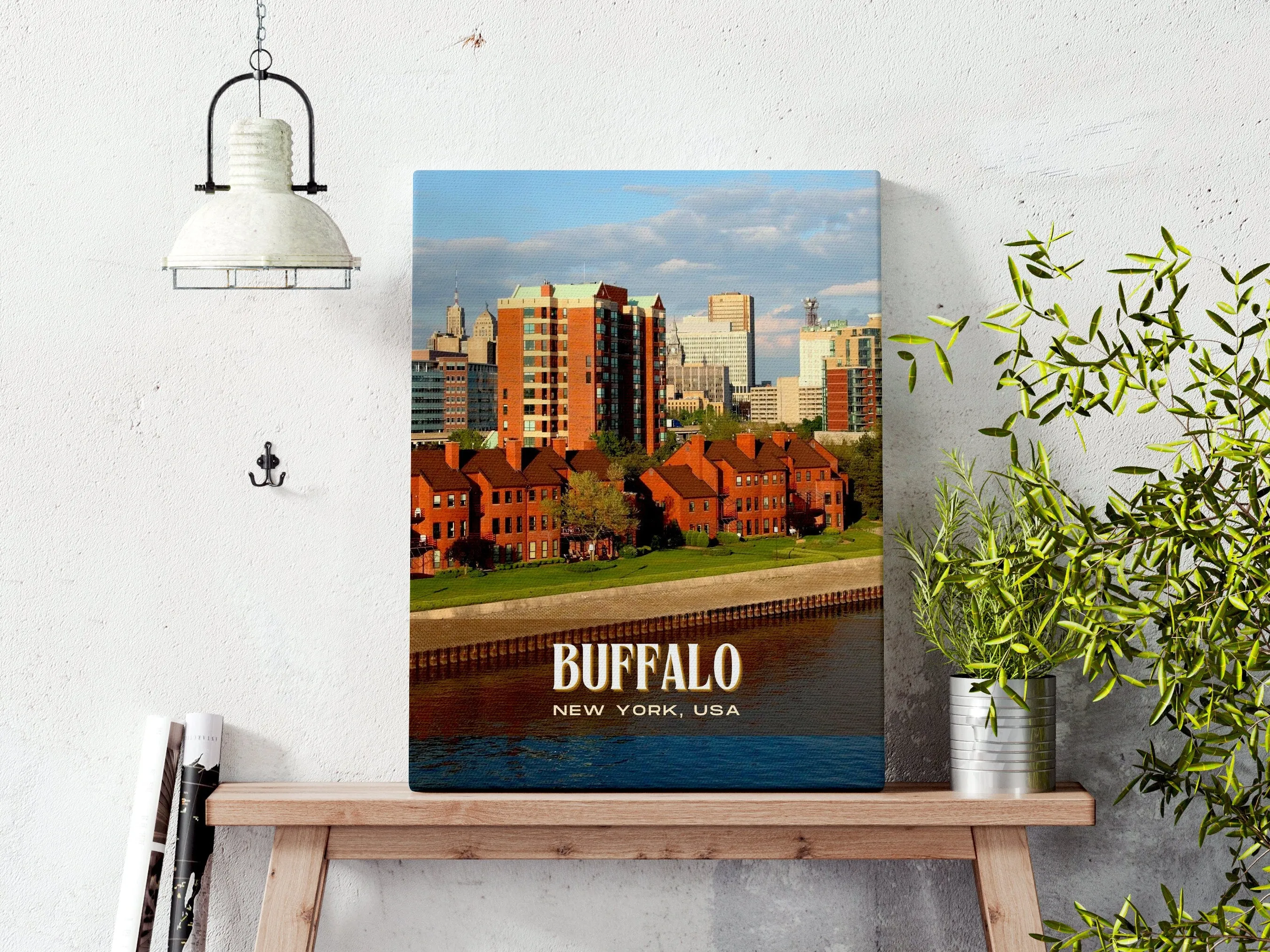 Buffalo Retro Wall Art, New York, USA