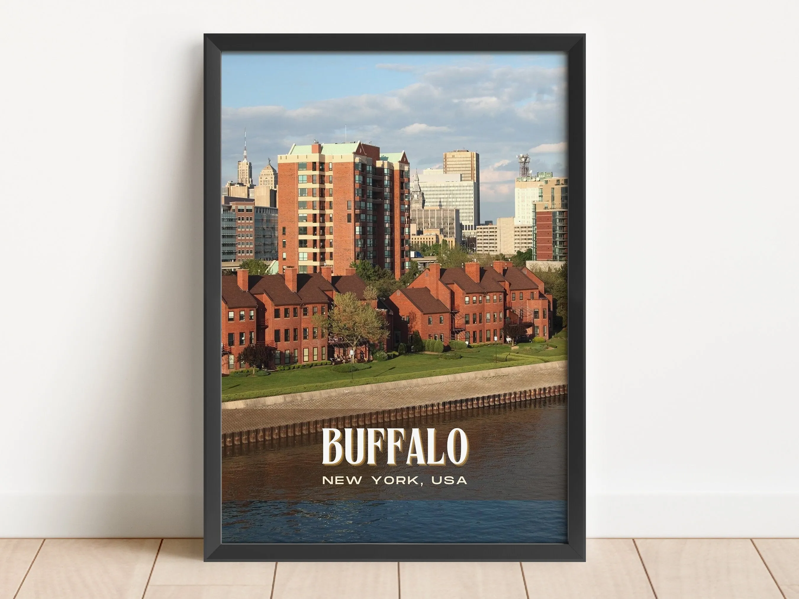 Buffalo Retro Wall Art, New York, USA