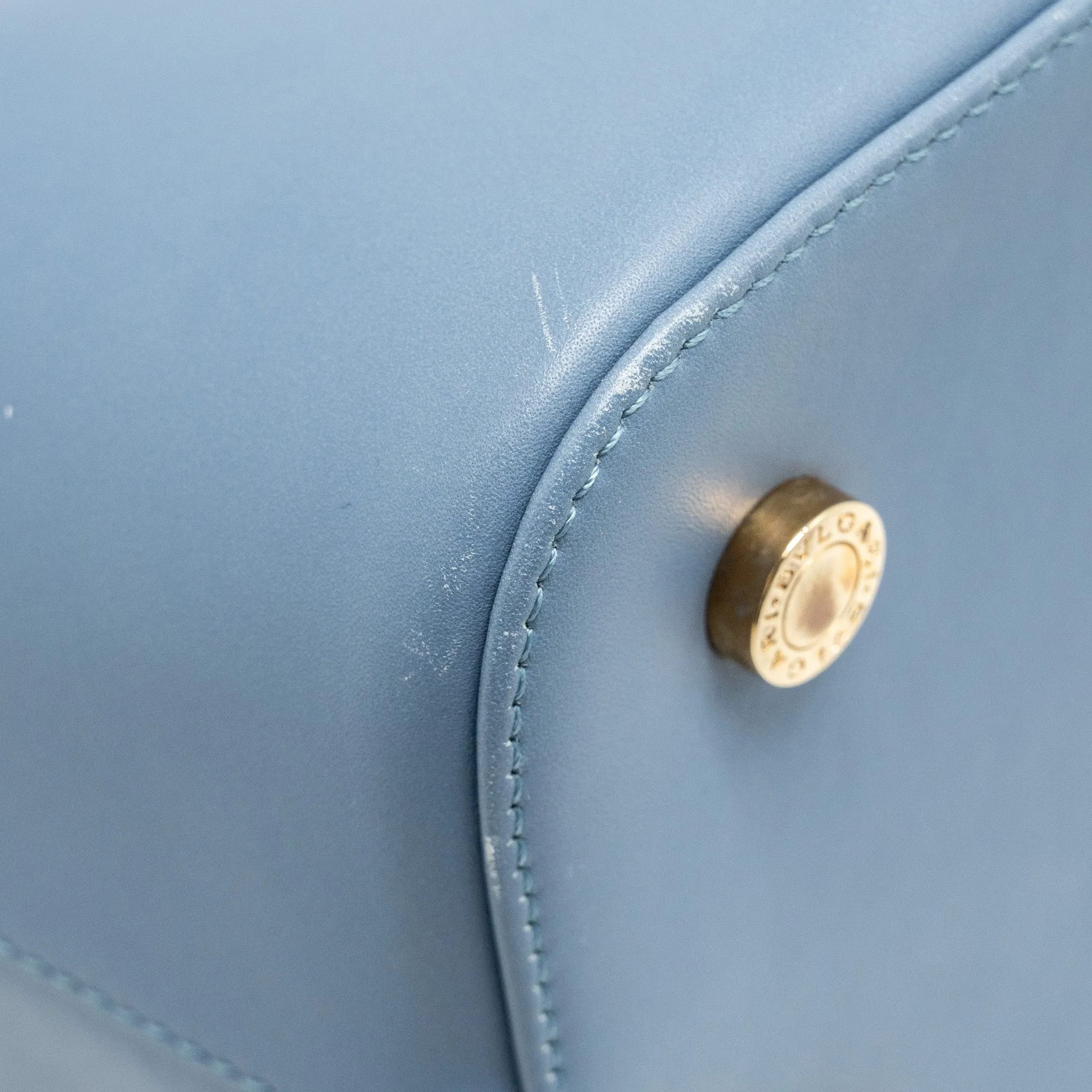Bvlgari Isabella Rossellini Bag Leather Blue/Light Purple GHW