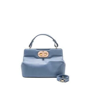 Bvlgari Isabella Rossellini Bag Leather Blue/Light Purple GHW