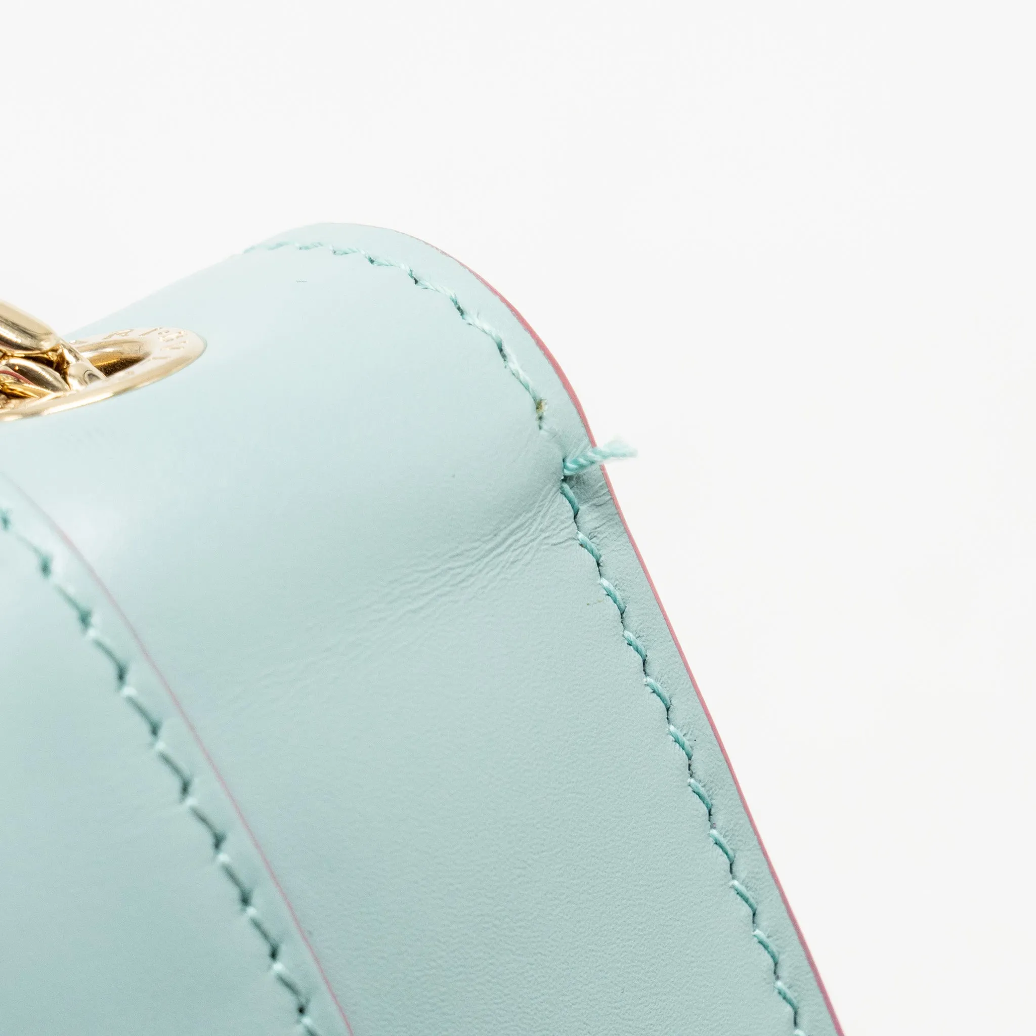 Bvlgari Serpenti Forever Chain Bag Calfskin Light Blue LGHW