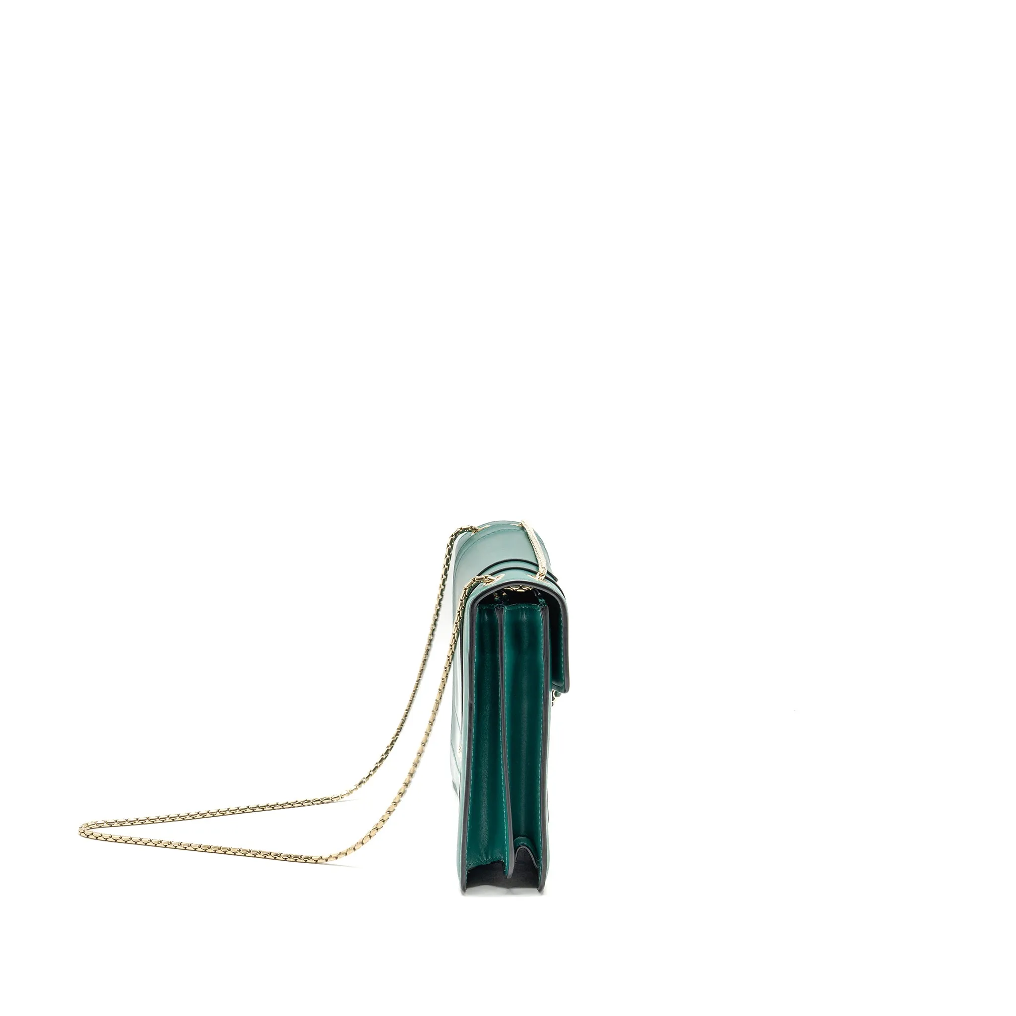 Bvlgari Serpenti Forever Shoulder Bag Calfskin Green LGHW