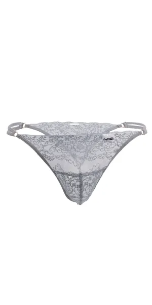 Candyman 99421x Lace G-string Thongs Gray