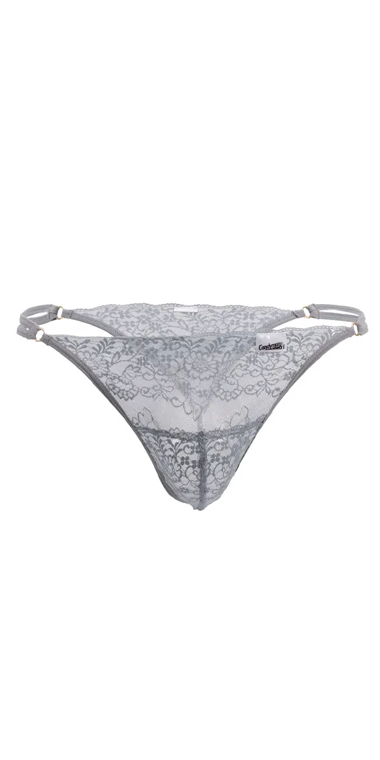 Candyman 99421x Lace G-string Thongs Gray