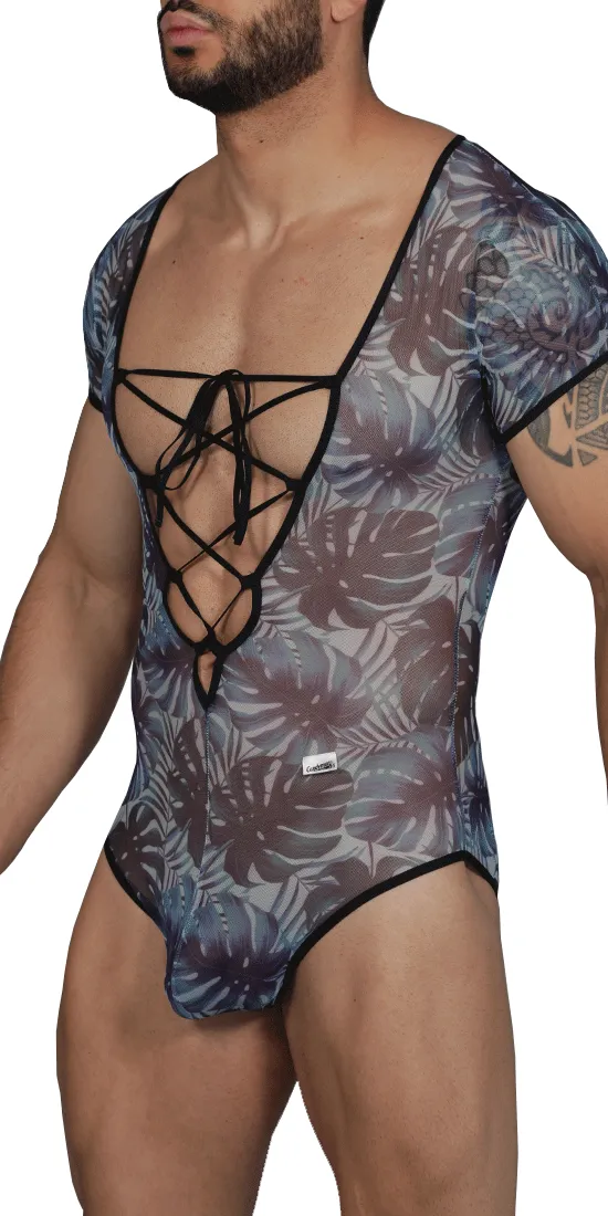 Candyman 99438 Floral Bodysuit Blue