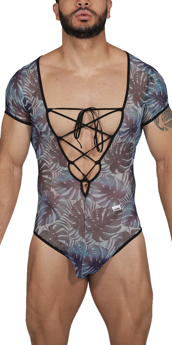 Candyman 99438 Floral Bodysuit Blue