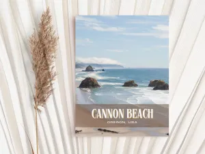 Cannon Beach Retro Wall Art, Oregon, USA