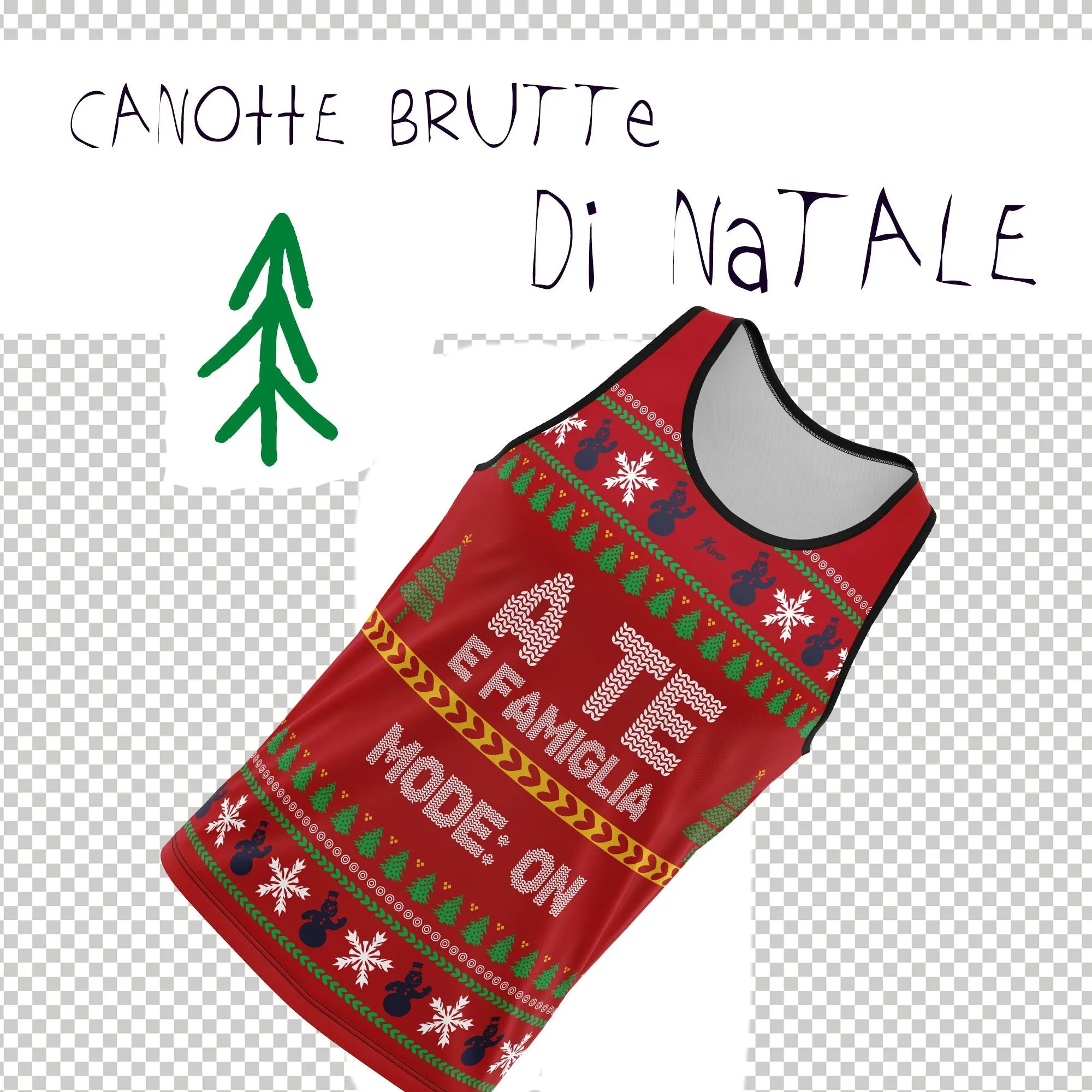 Canotta Natale Brutta - A te e Famiglia