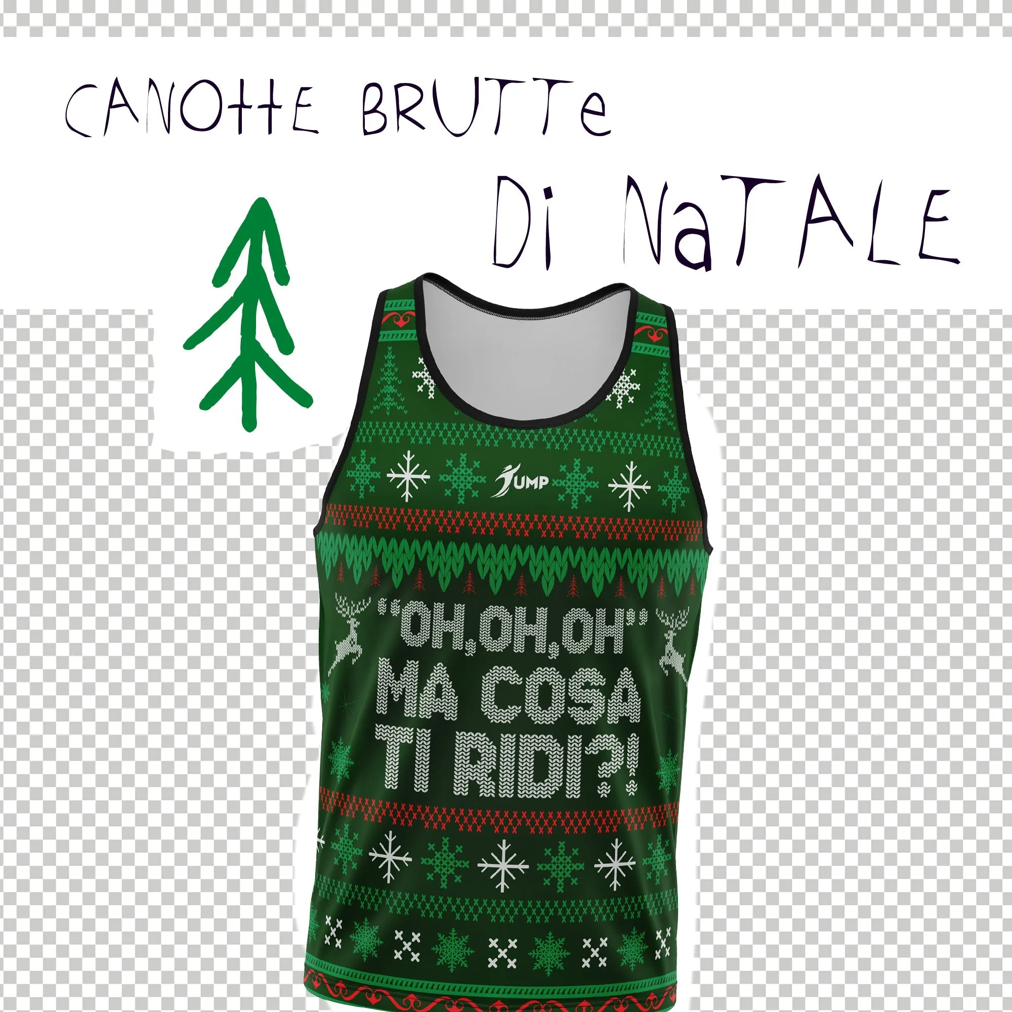 Canotta Natale Brutta - Oh Oh Oh
