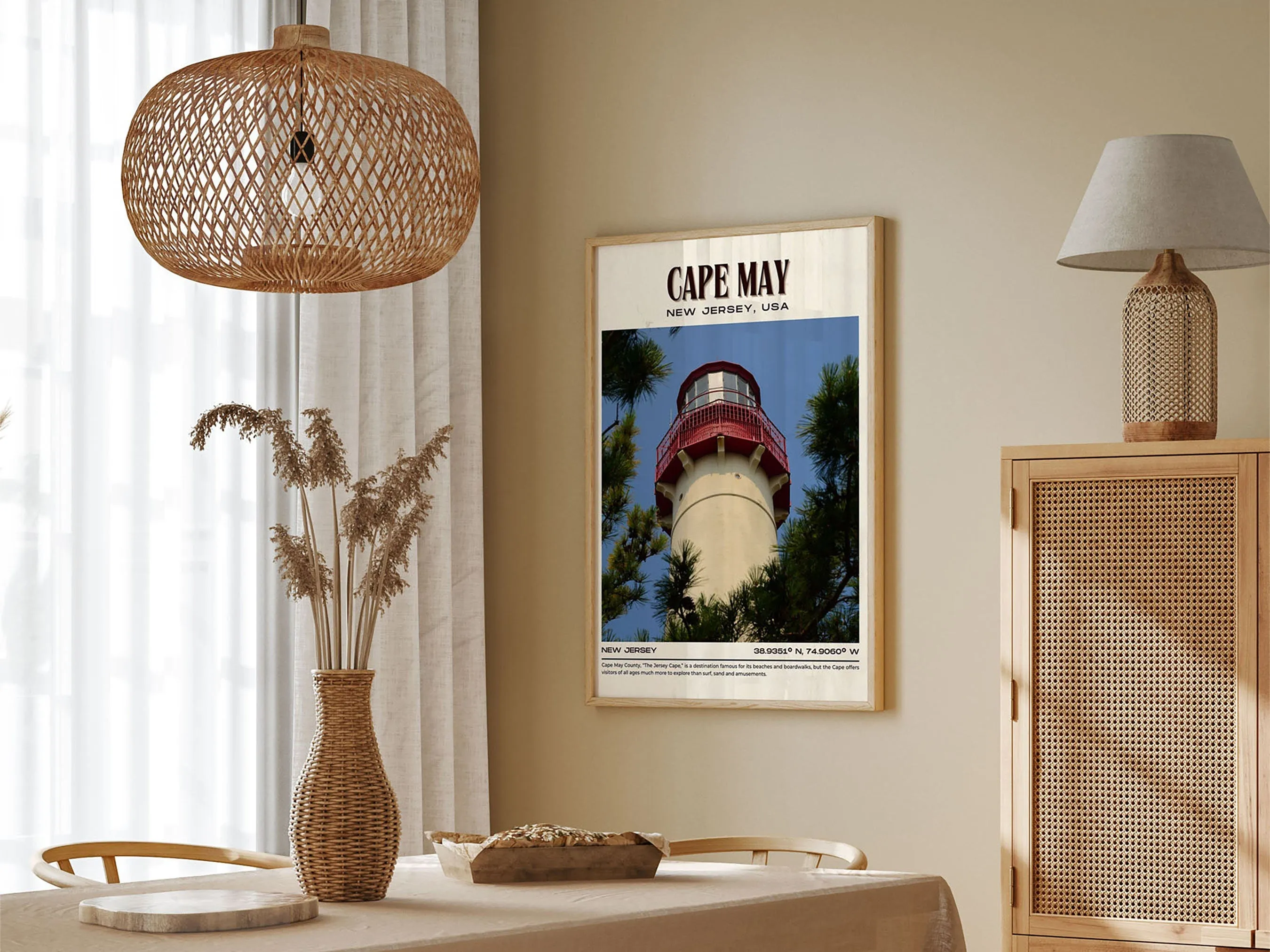 Cape May Vintage Wall Art, New Jersey, USA