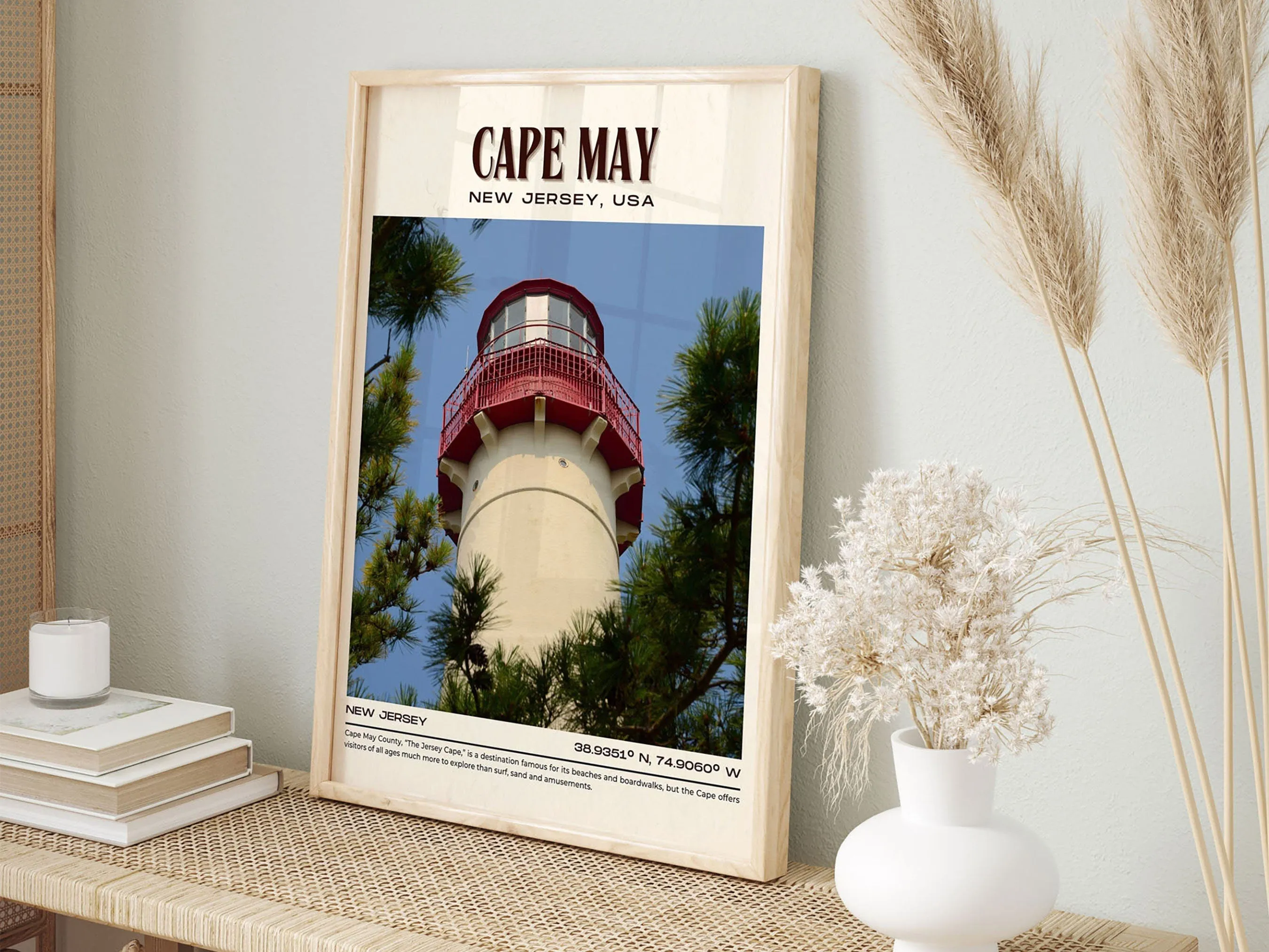 Cape May Vintage Wall Art, New Jersey, USA