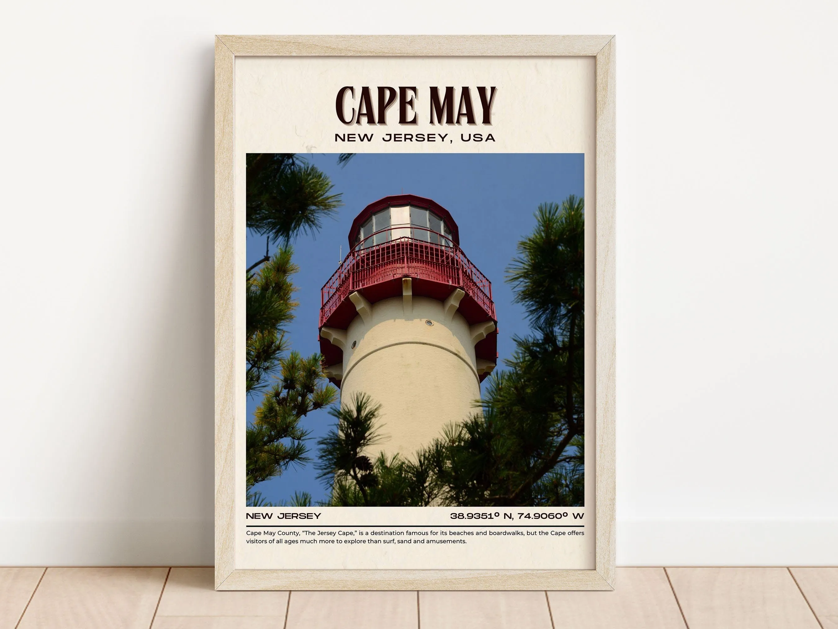 Cape May Vintage Wall Art, New Jersey, USA