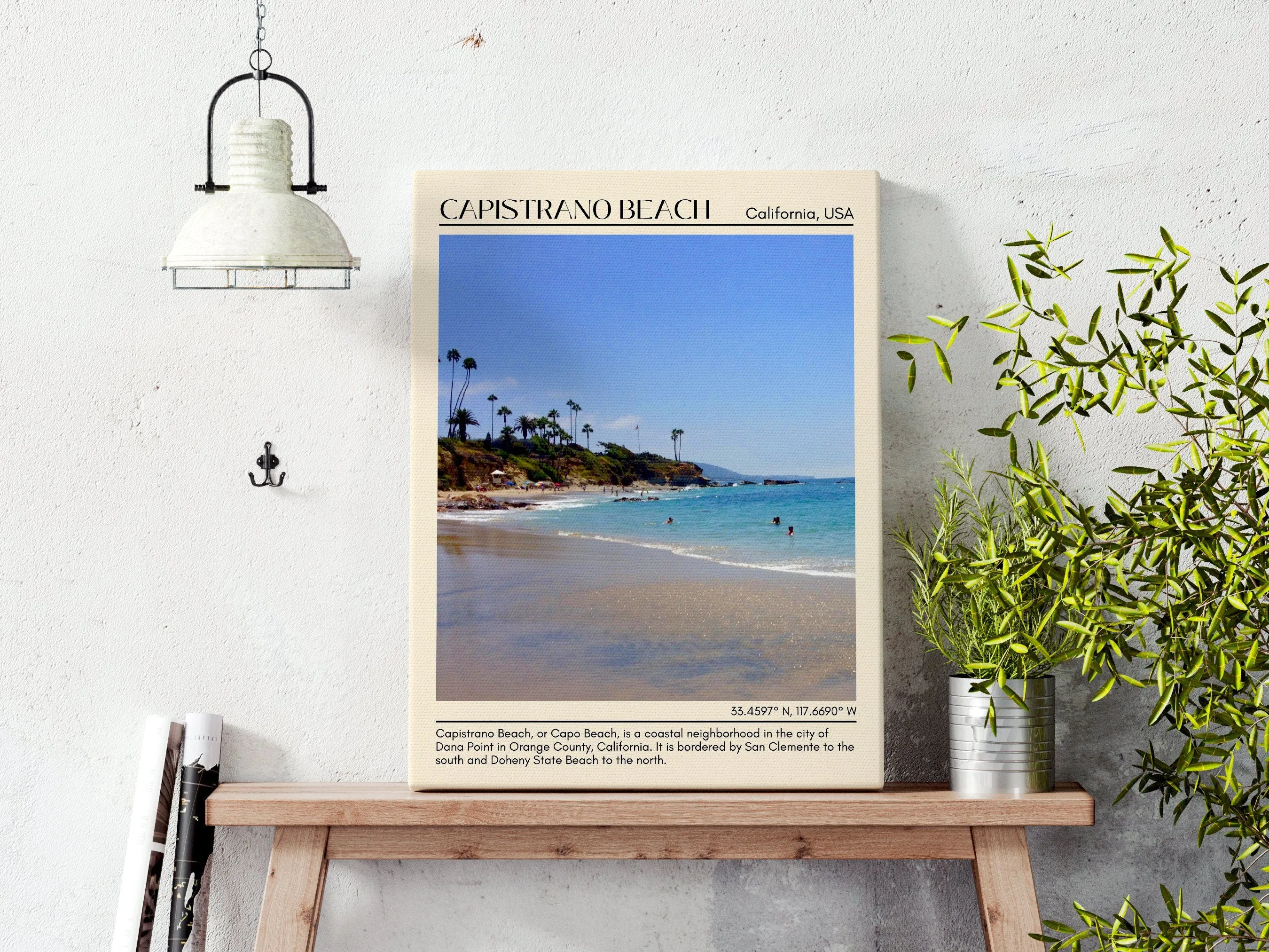 Capistrano Beach Wall Art Canva, USA
