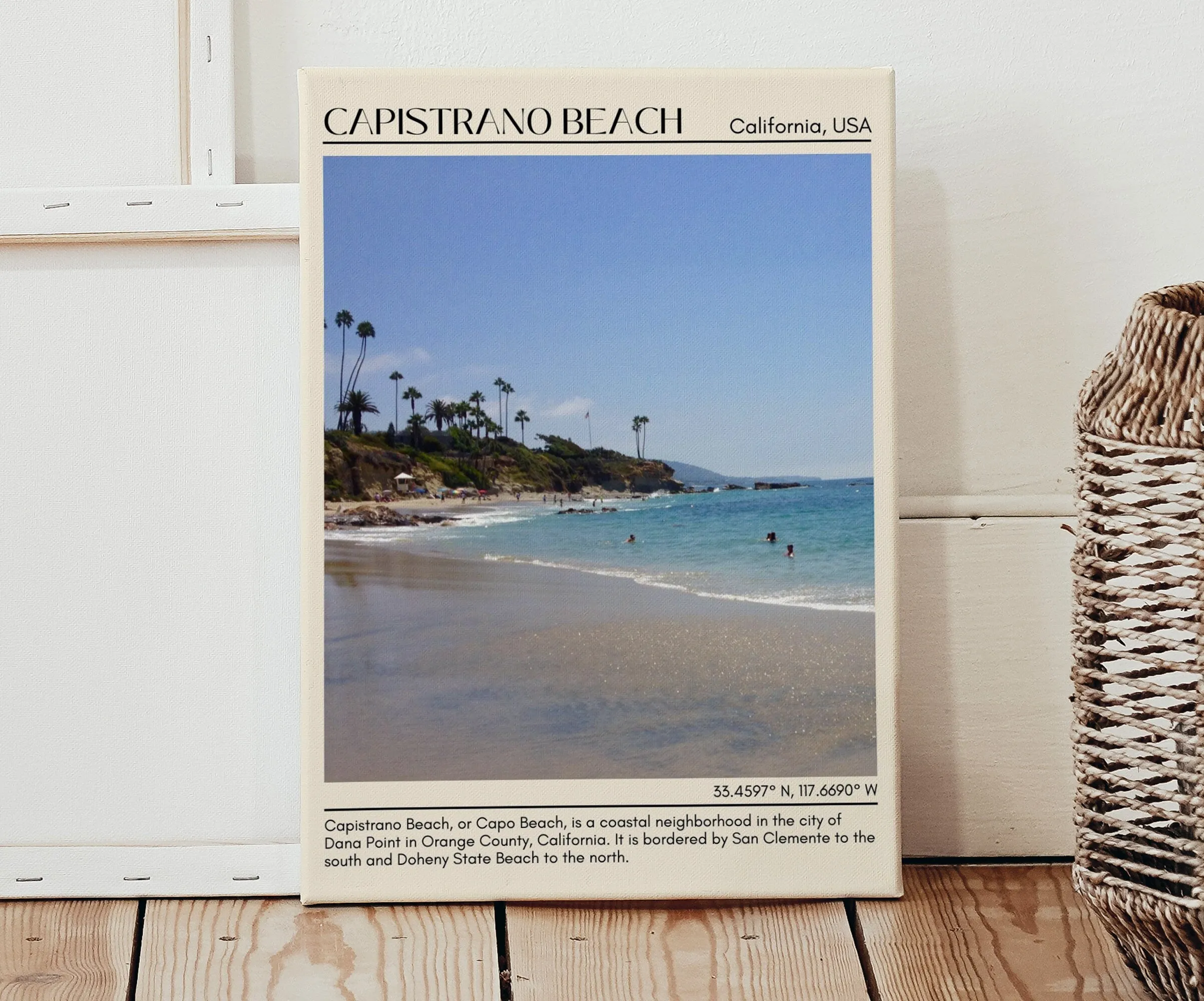 Capistrano Beach Wall Art Canva, USA