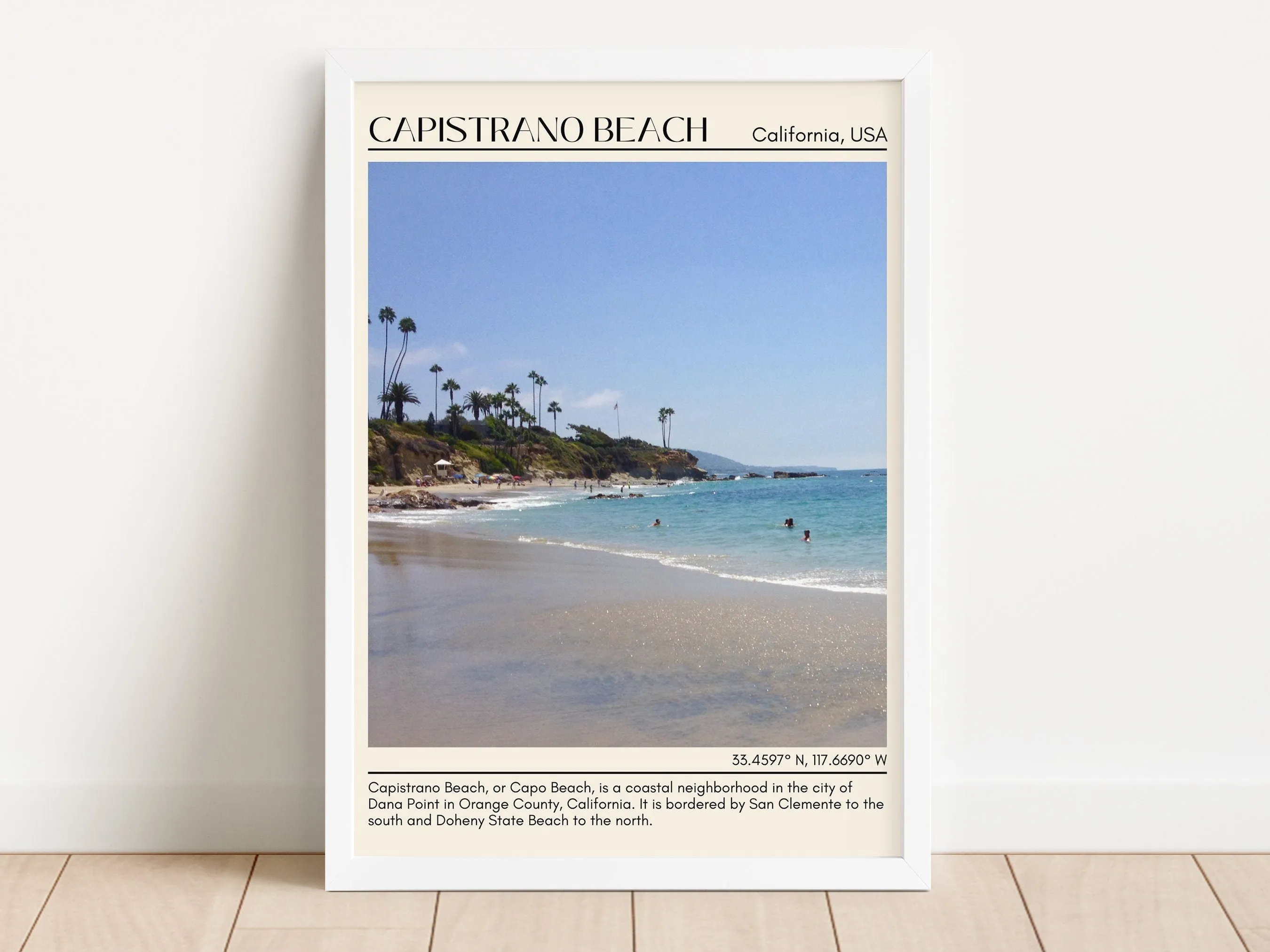 Capistrano Beach Wall Art Canva, USA
