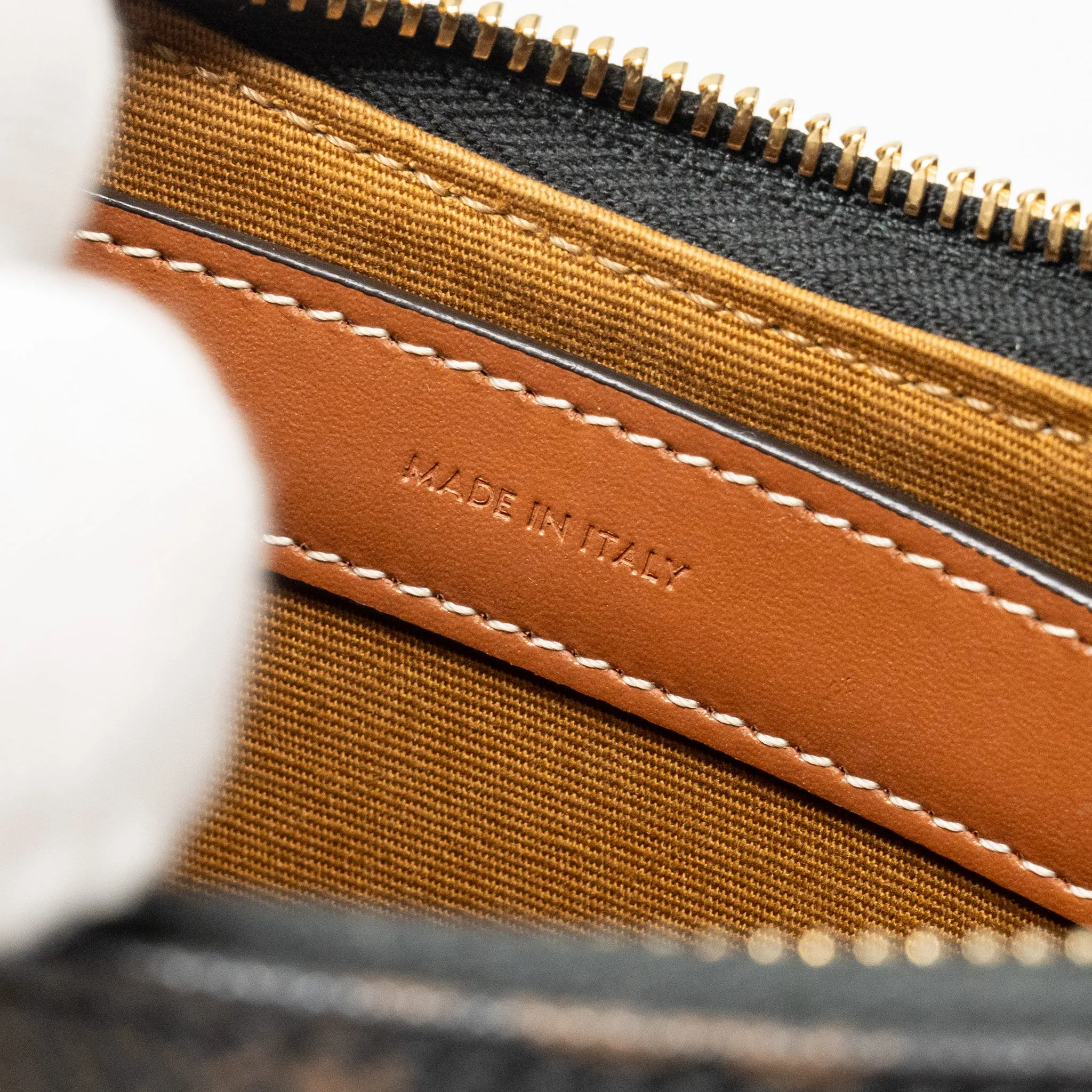 Celine Ava Bag Triomphe Canvas Tan GHW