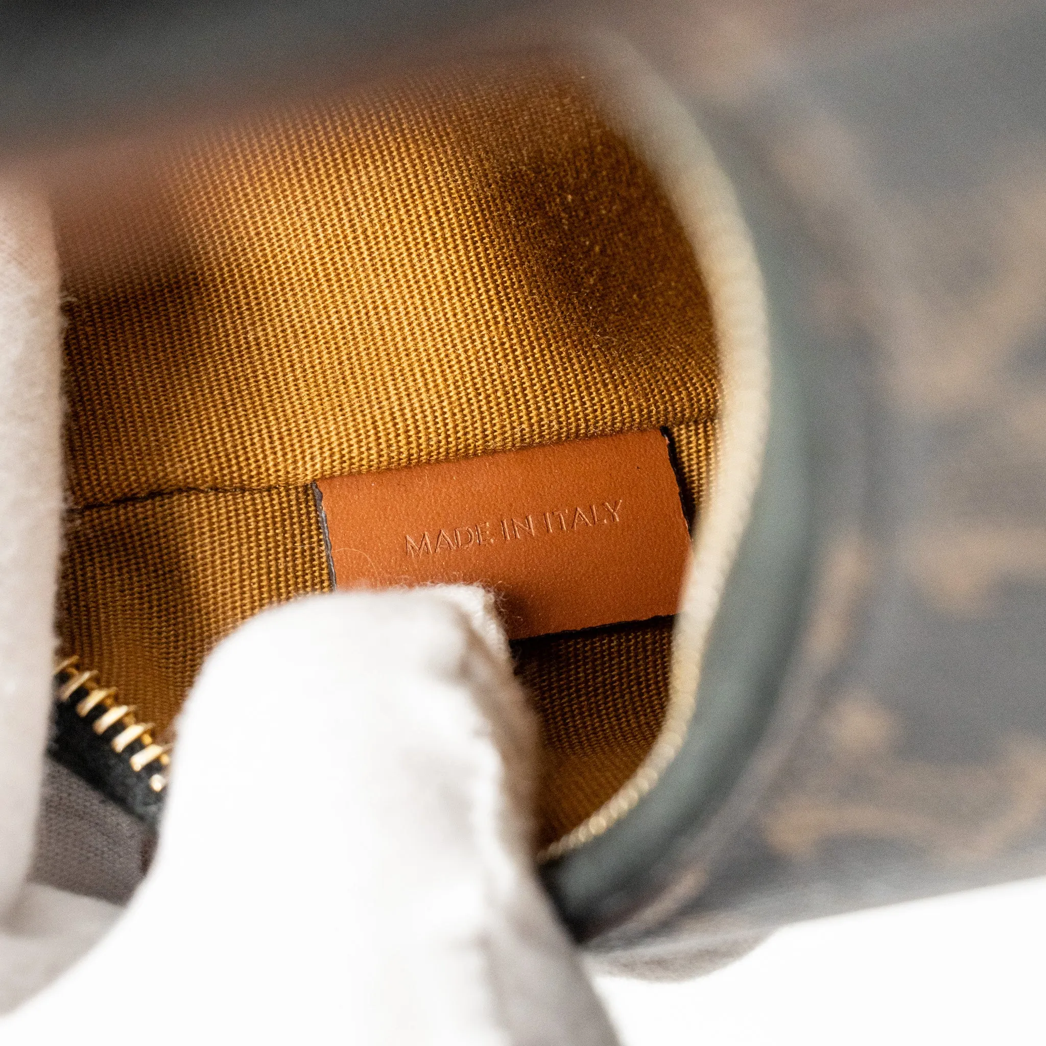 Celine Ava Bag Triomphe Canvas/Calfskin Tan GHW