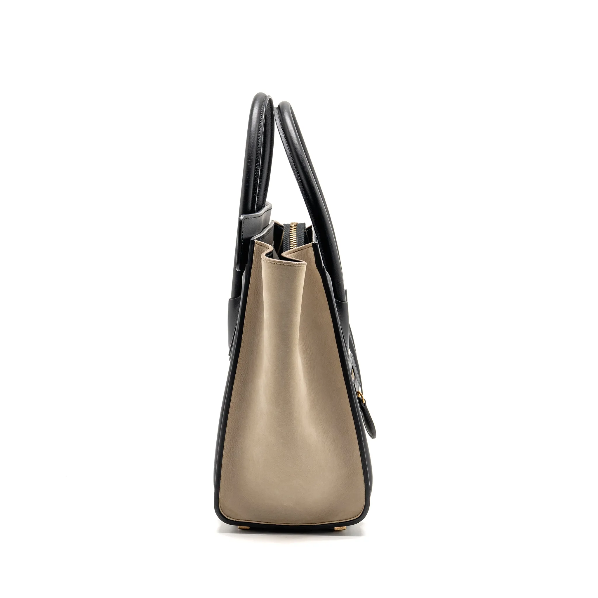 Celine Micro Luggage Bag Calfskin White/Multicolour GHW