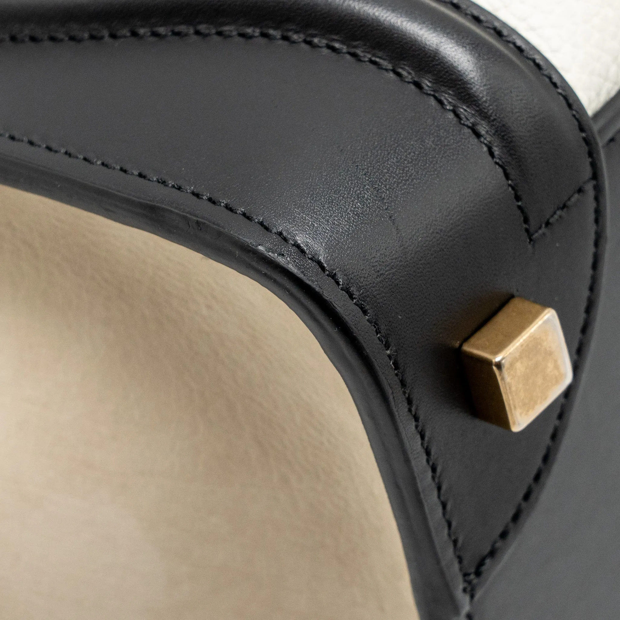 Celine Micro Luggage Bag Calfskin White/Multicolour GHW