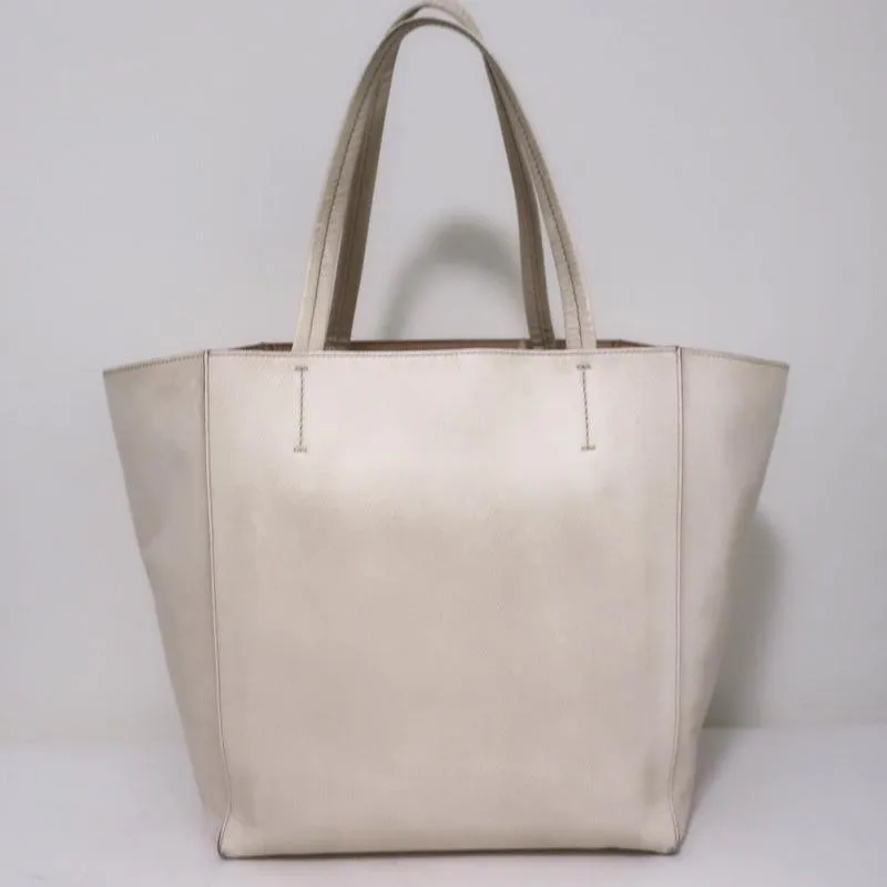Celine Phantom Cabas Tote Cream Grained Leather Large Shoulder Bag