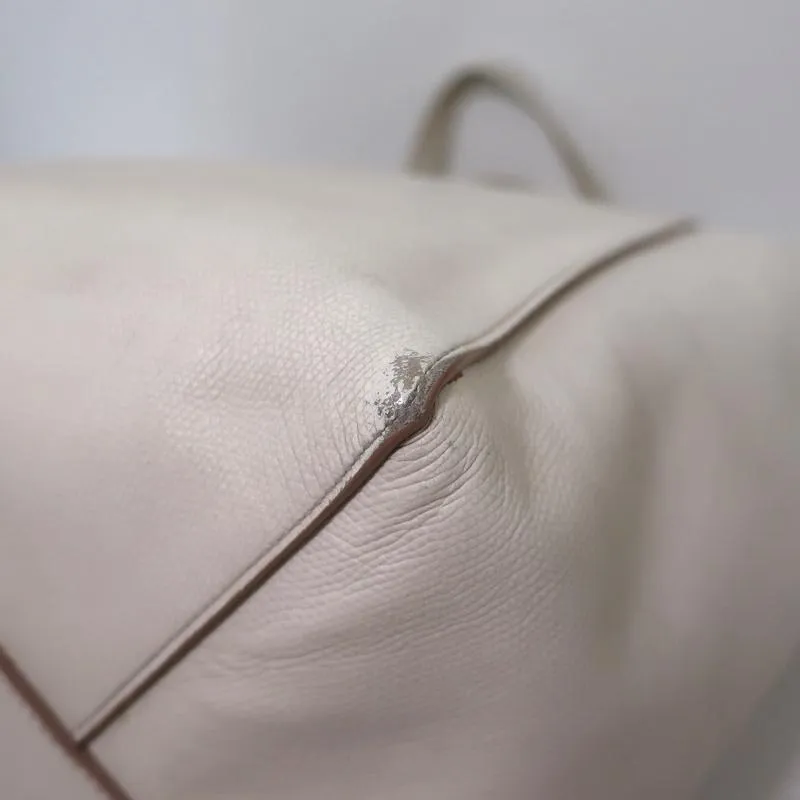 Celine Phantom Cabas Tote Cream Grained Leather Large Shoulder Bag