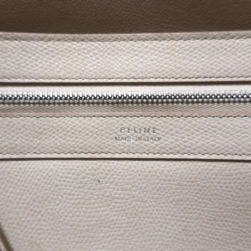 Celine Phantom Cabas Tote Cream Grained Leather Large Shoulder Bag