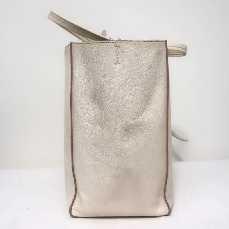 Celine Phantom Cabas Tote Cream Grained Leather Large Shoulder Bag
